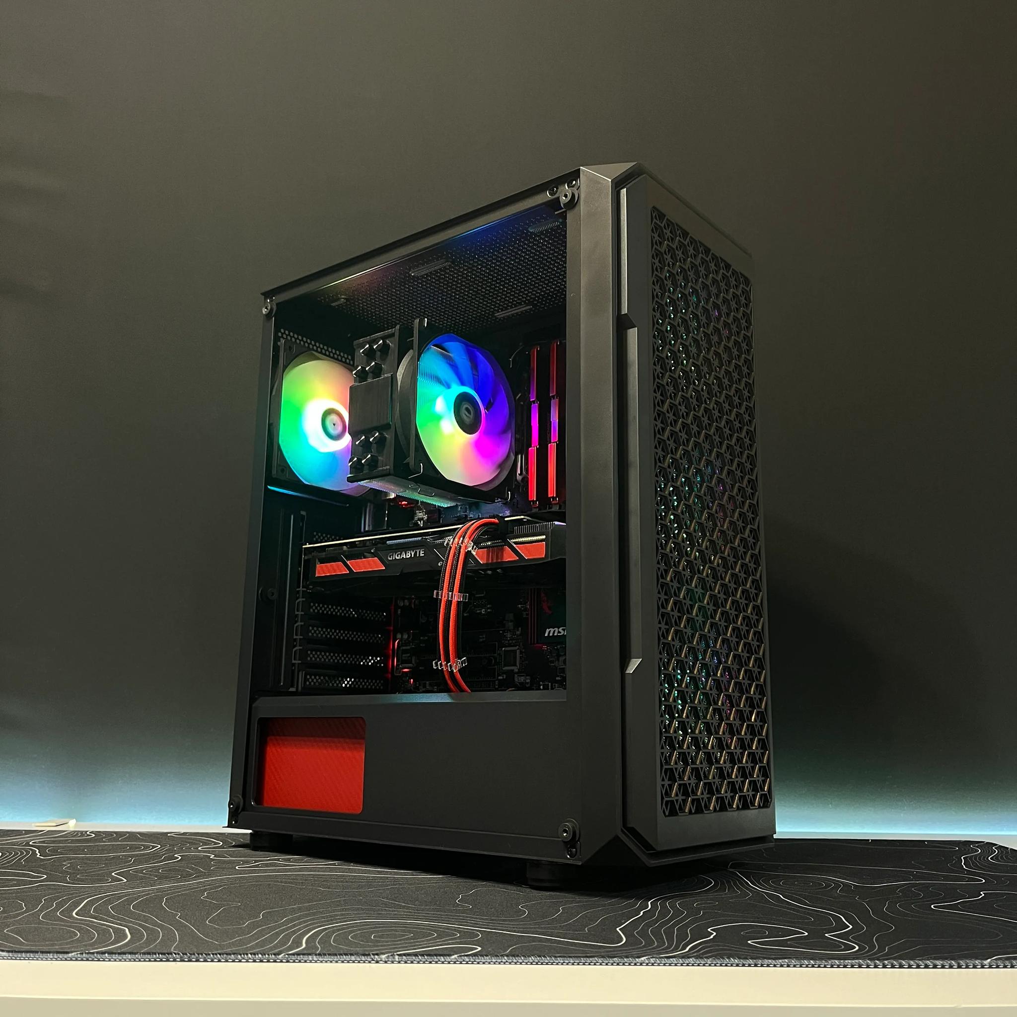 Black & Red Gaming PC | i5-7500 & GTX 1060 6GB