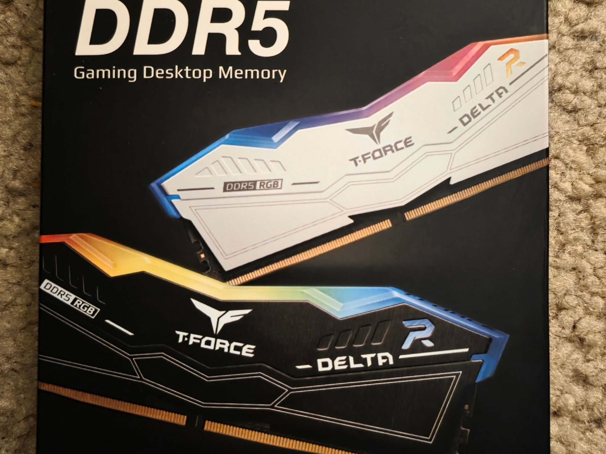Team Group T-Force Delta RGB 16GB (2 x 8GB) DDR5 6000Mhz CL38-38-38-78 Black Brand New Sealed
