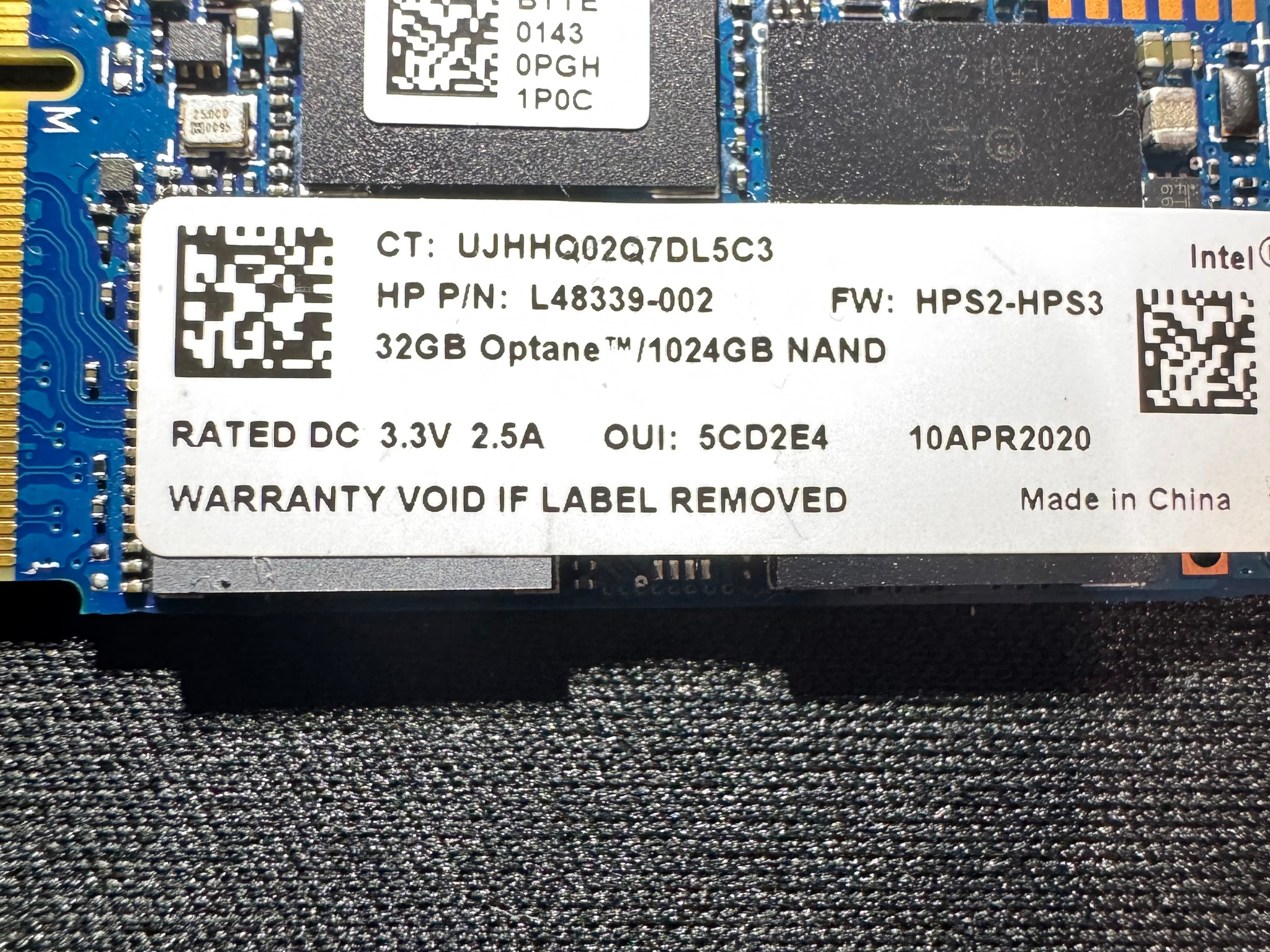 ntel Optane Memory H10 32GB + 1TB Solid State Storage M.2 SSD