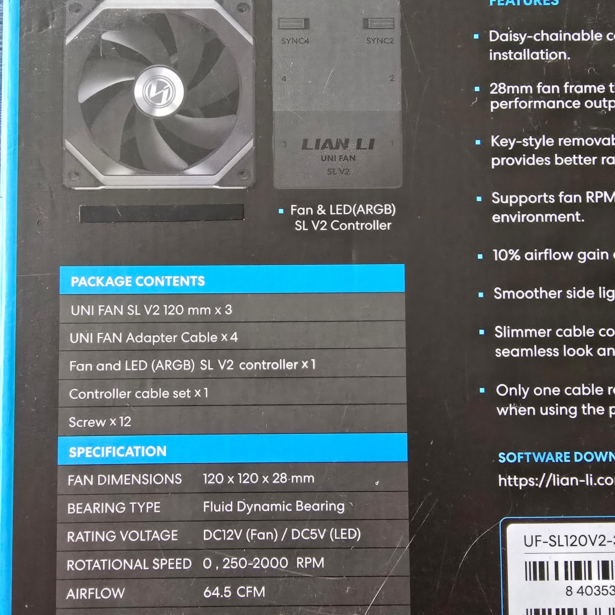Western Digital 1TB NVME drives, Keyboard and Lian Li Uni-Fans