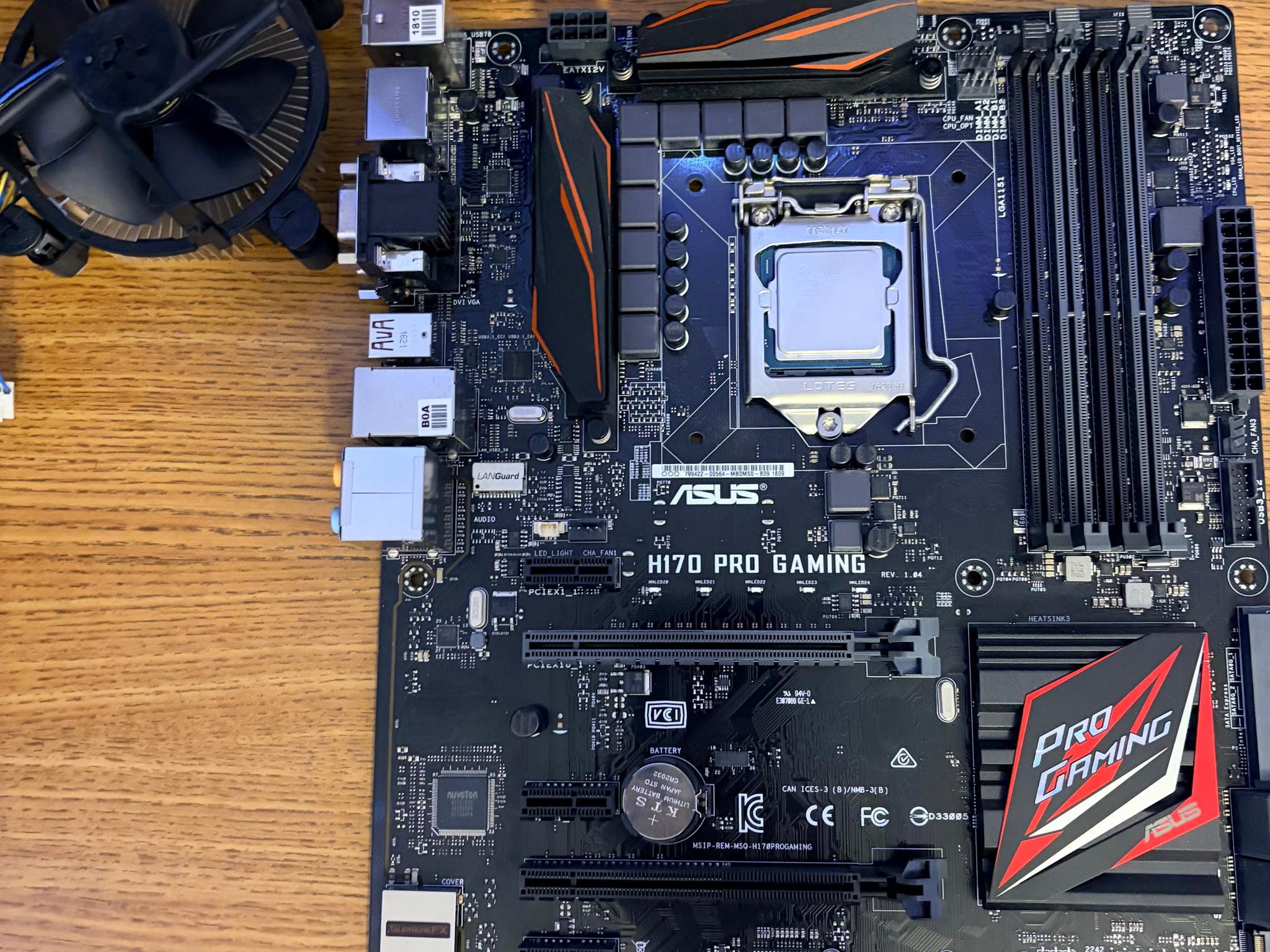 Intel i5-6600 with Asus H170 ATX motherboard