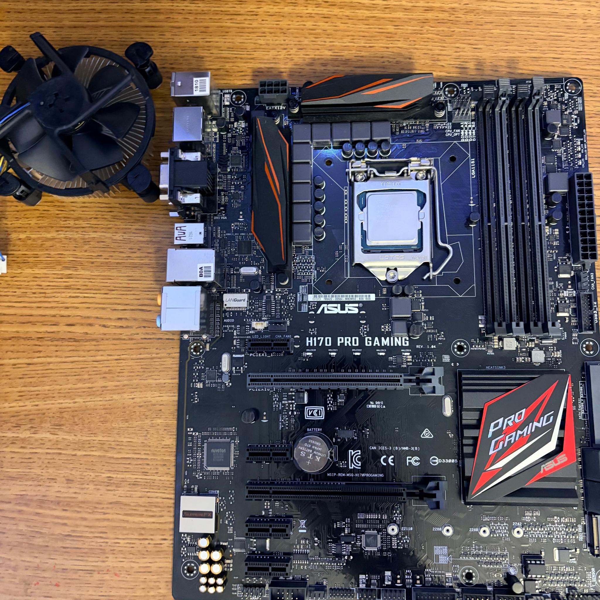 Intel i5-6600 with Asus H170 ATX motherboard