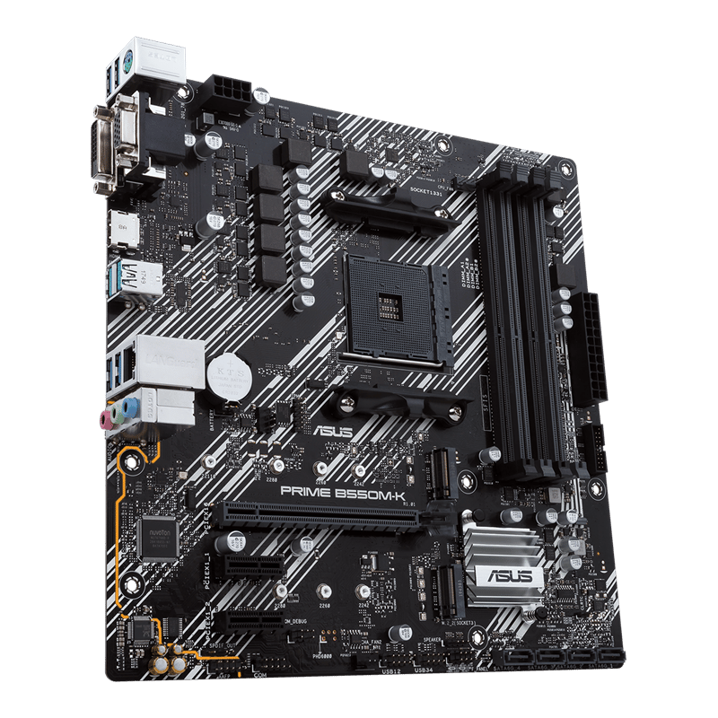 ASUS PRIME B550M-K AMD B550 AM4 DDR4 MicroATX Desktop Motherboard