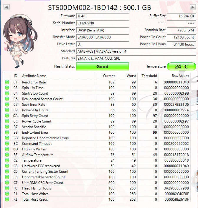 Seagate Barracuda 500GB 7200RPM SATA Hard Drive | Tested & Functional