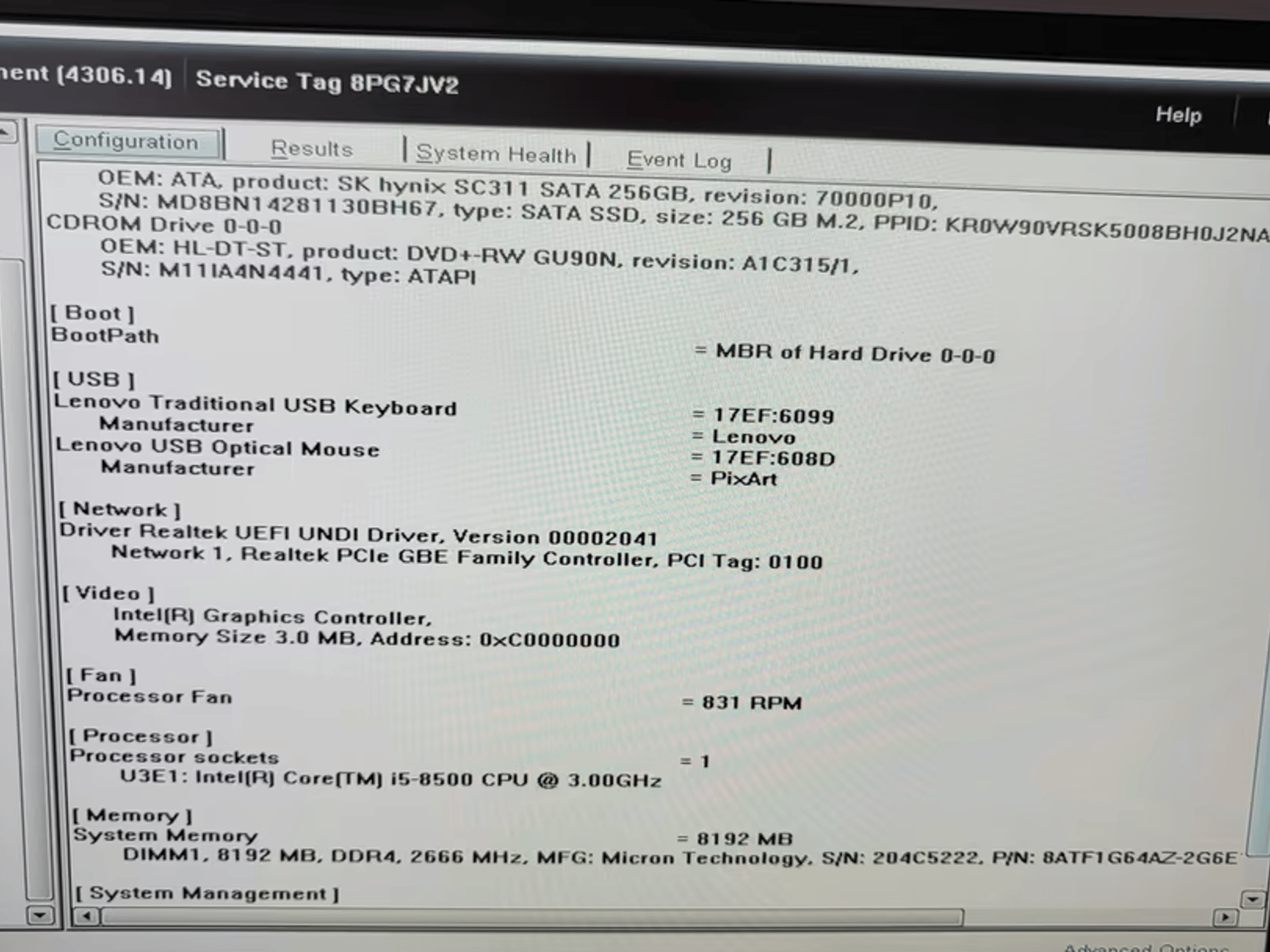Dell Optiplex 3060 SFF i5-8500 8GB DDR4 256GB M.2 SSD
