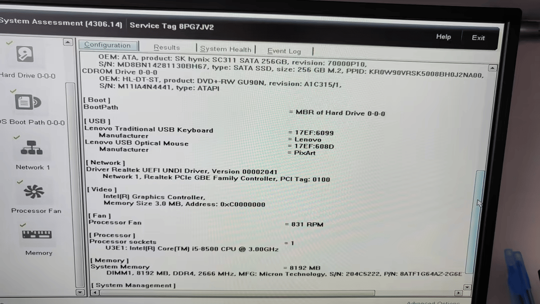 Dell Optiplex 3060 SFF i5-8500 8GB DDR4 256GB M.2 SSD