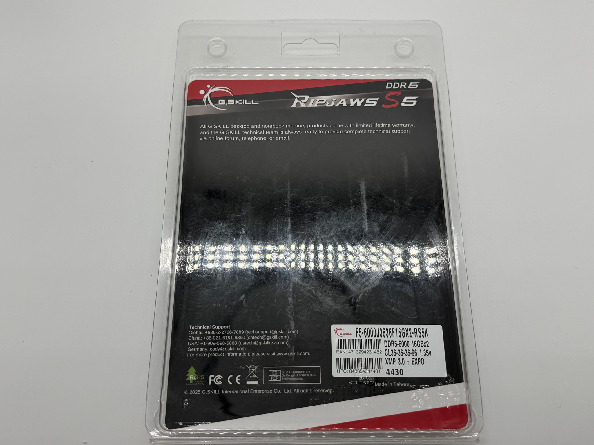 G. SKILL Ripjaws S5 32GB (2 x 16GB) Memory Kit (F5-6000J3636F16GX2-RS5K)