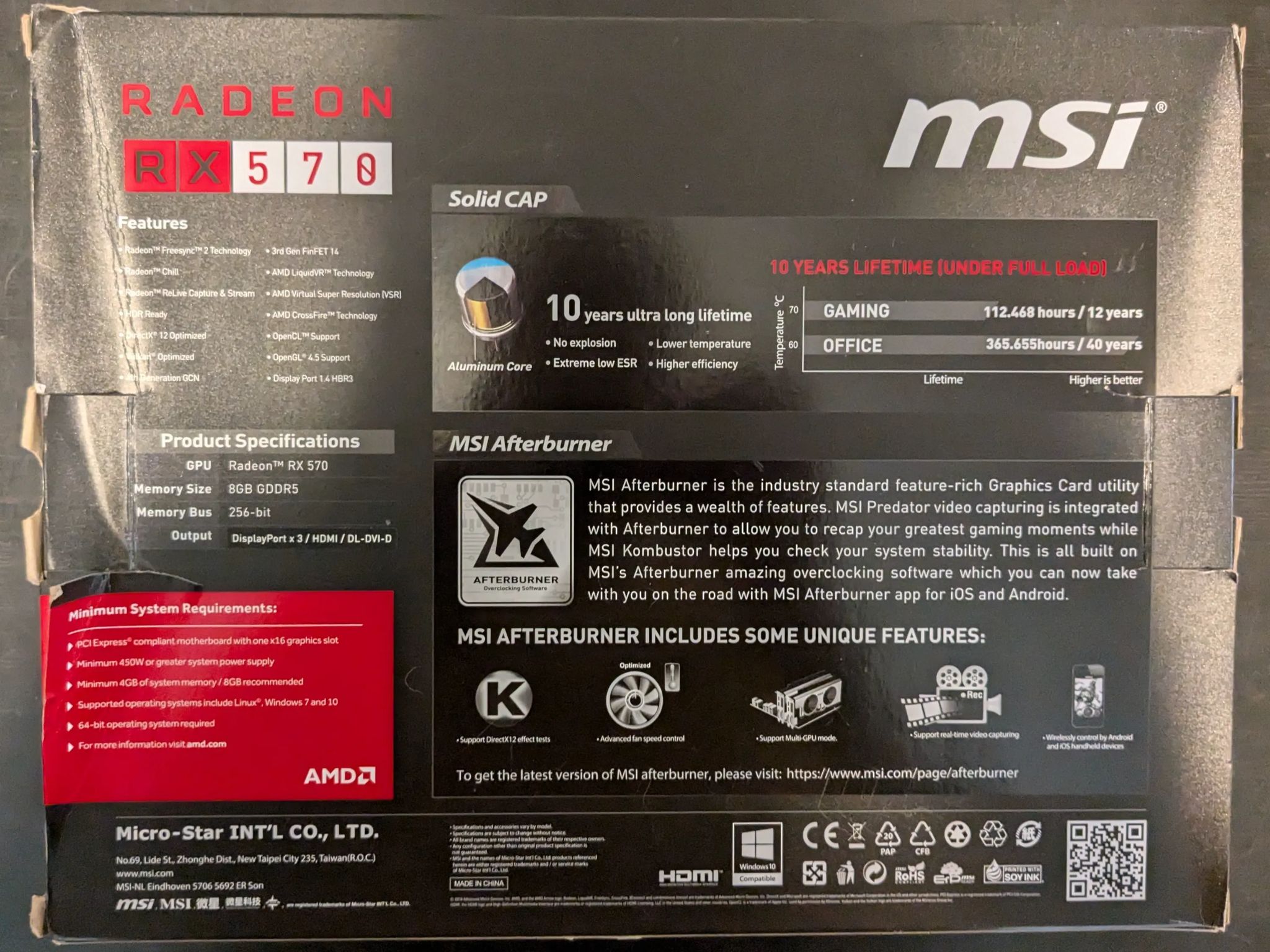🎄SALE🎄MSI RX570 OC 8GB GDDR5 DirectX 12 VR Ready AMD