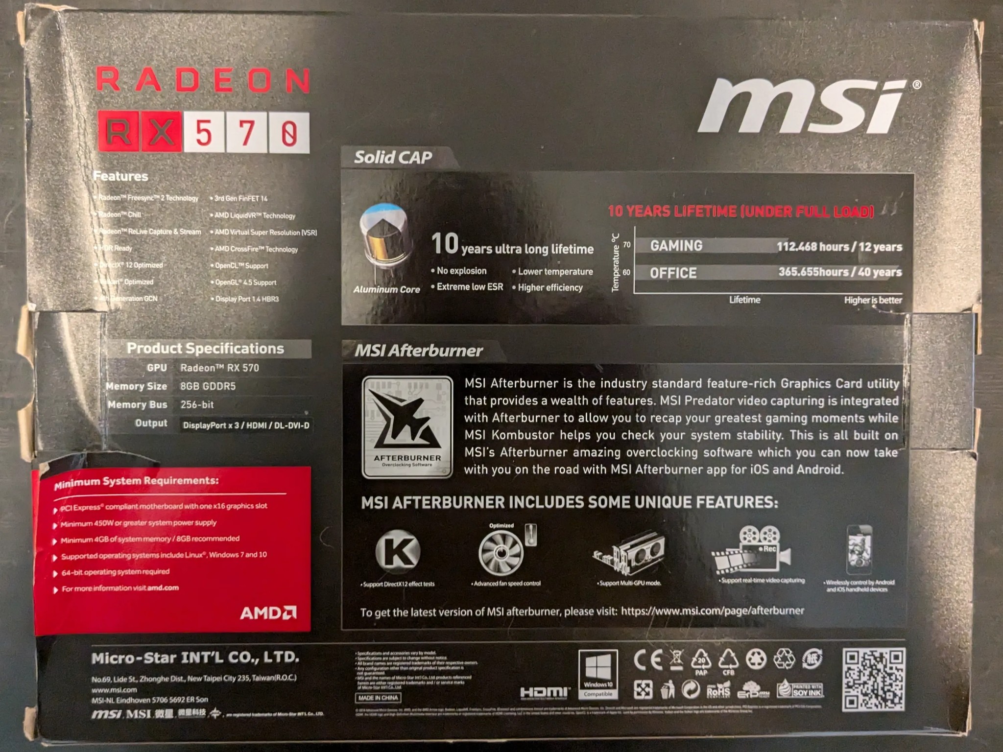 🎄SALE🎄MSI RX570 OC 8GB GDDR5 DirectX 12 VR Ready AMD