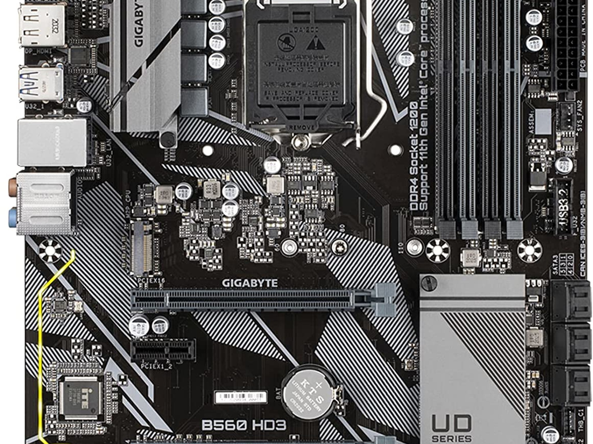 GIGABYTE B560 HD3 (LGA 1200/ Intel/ B560/ ATX/Dual M.2/ PCIe 4.0/ USB 3.2 Gen1/ Motherboard)