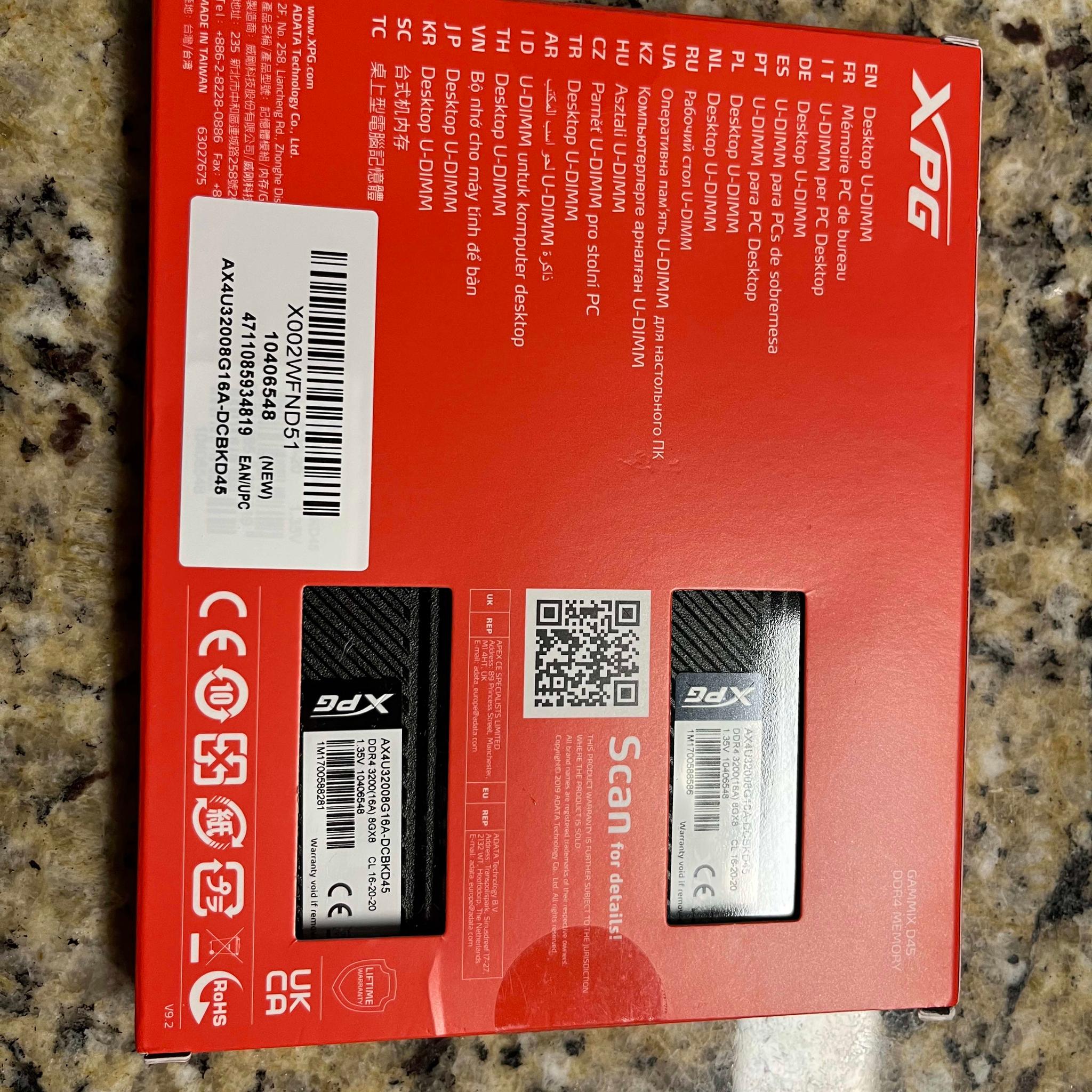 Adata XPG Gammix D45 2x8 16GB 3200MHz