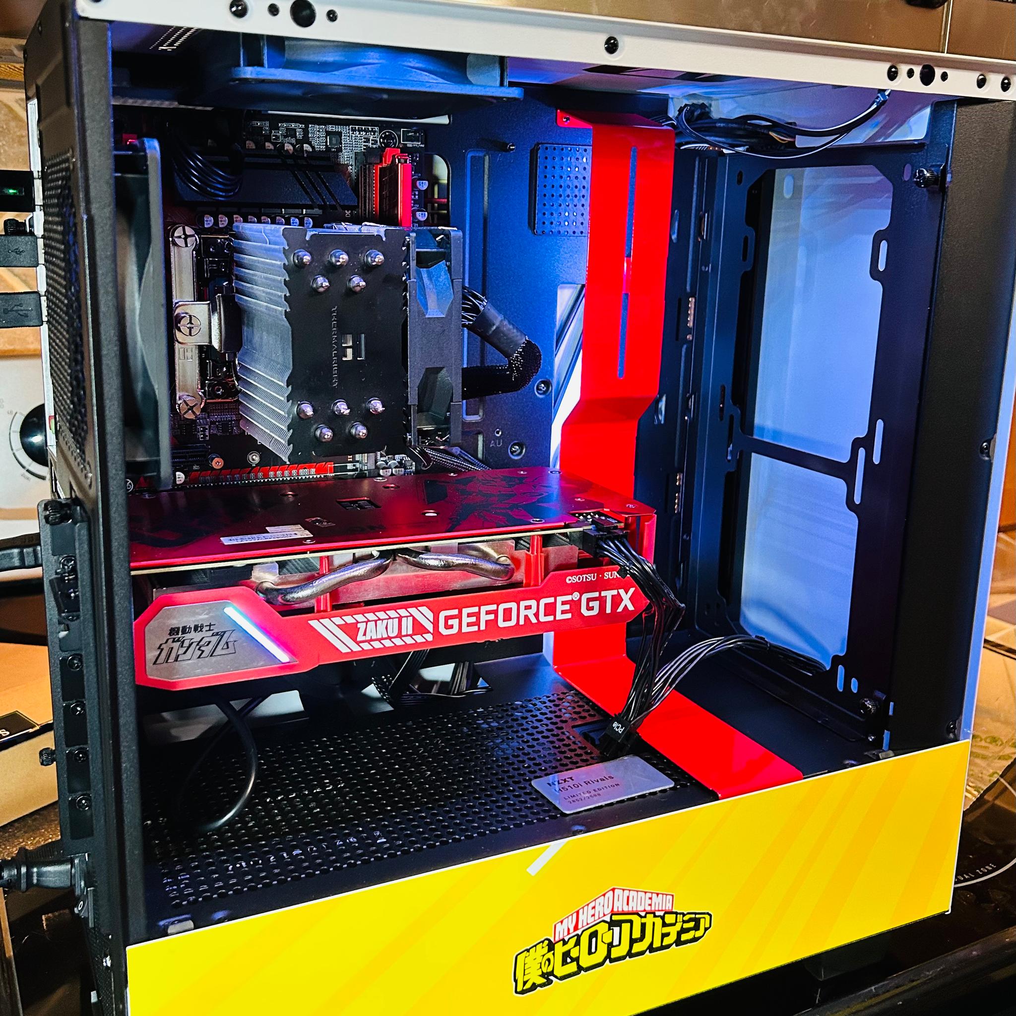 My Hero Academia/ Zaku II (Gundam) Anime collectors gaming rig