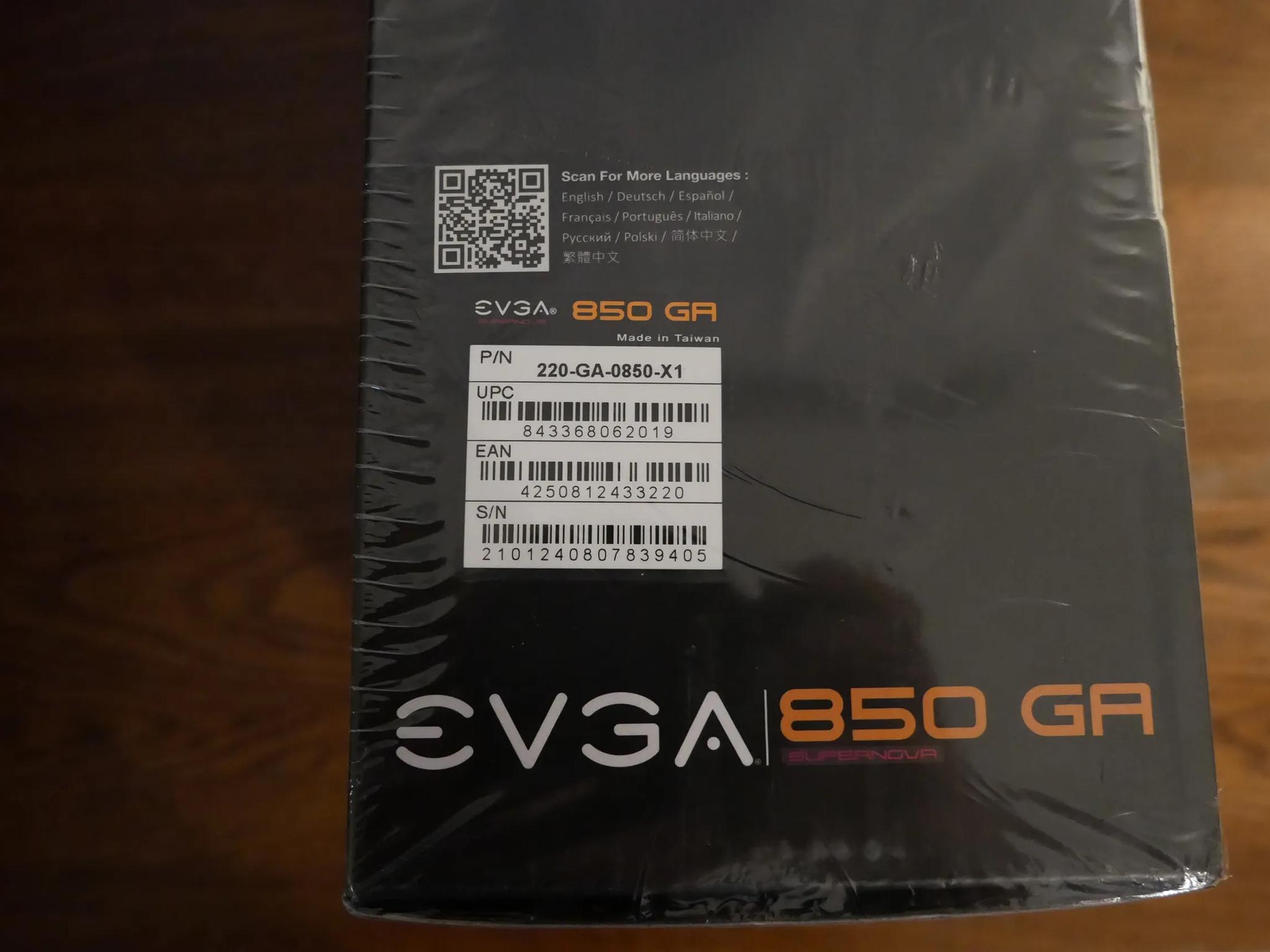 EVGA SuperNOVA 850 GA, 80 Plus Gold 850W, Fully Modular, Eco Mode, Power Supply 220-GA-0850-X1