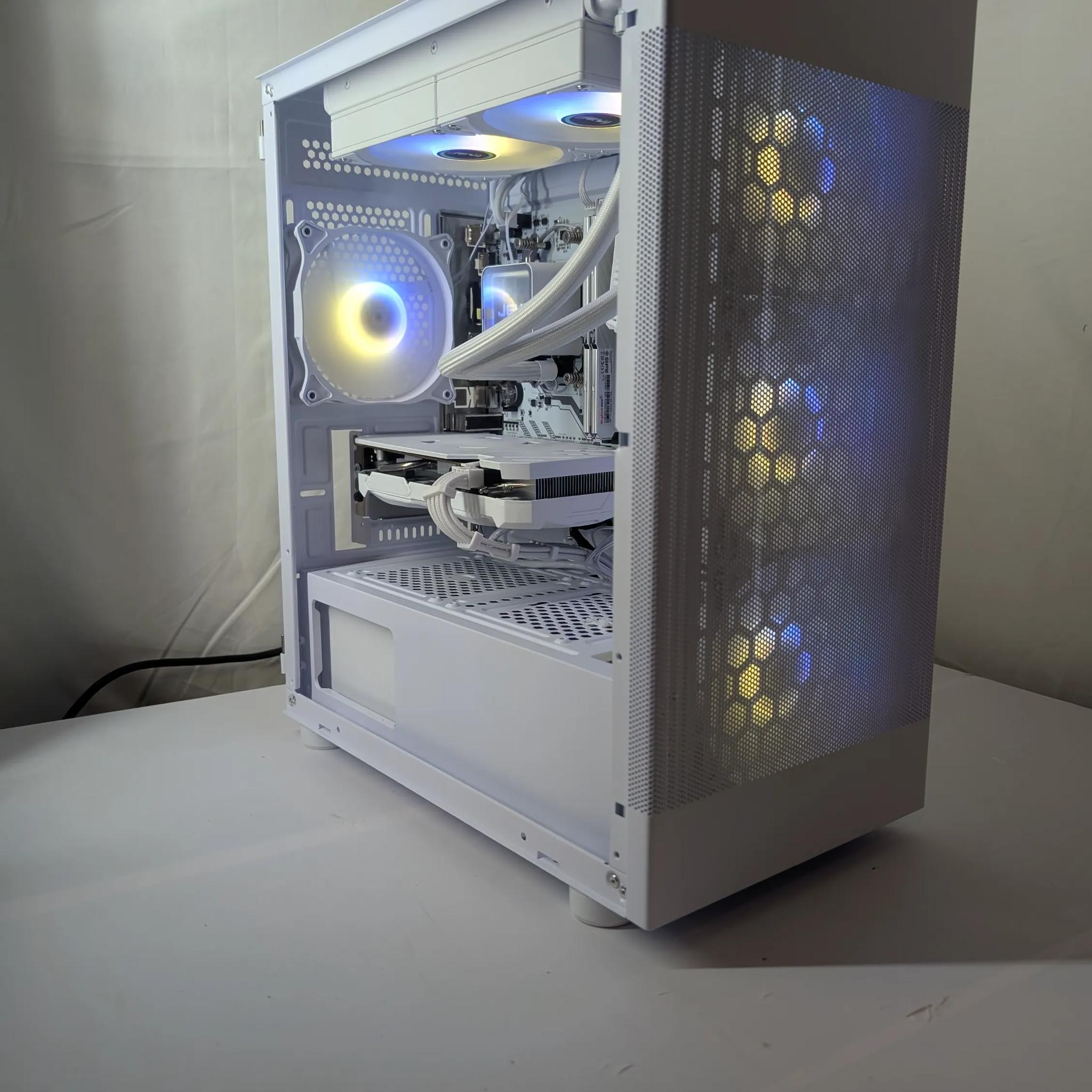 🔥 White Gaming PC – RTX 4060 | Ryzen 5 3600 | 32GB RAM | 1TB NVMe | Wi-Fi & Bluetooth 🔥