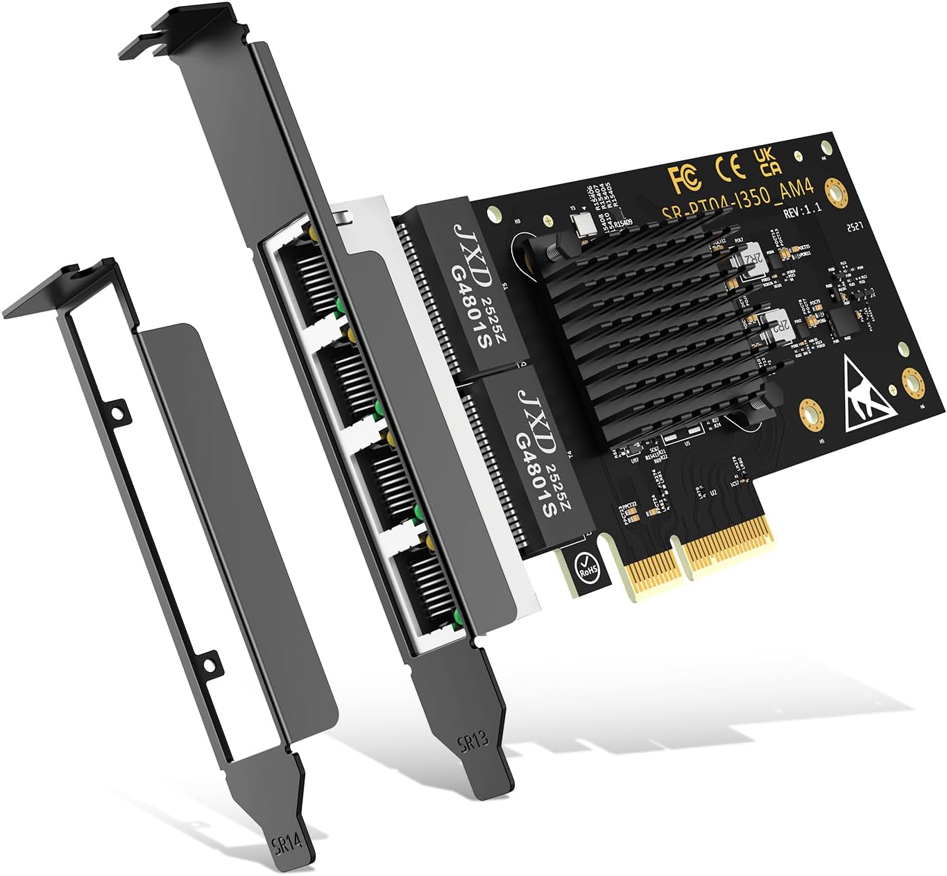 4 Port Gigabit Base-T Network Card Intel I350 Controller NICGIGA 4 Port 1G PCIe Ethernet Adapter NIC
