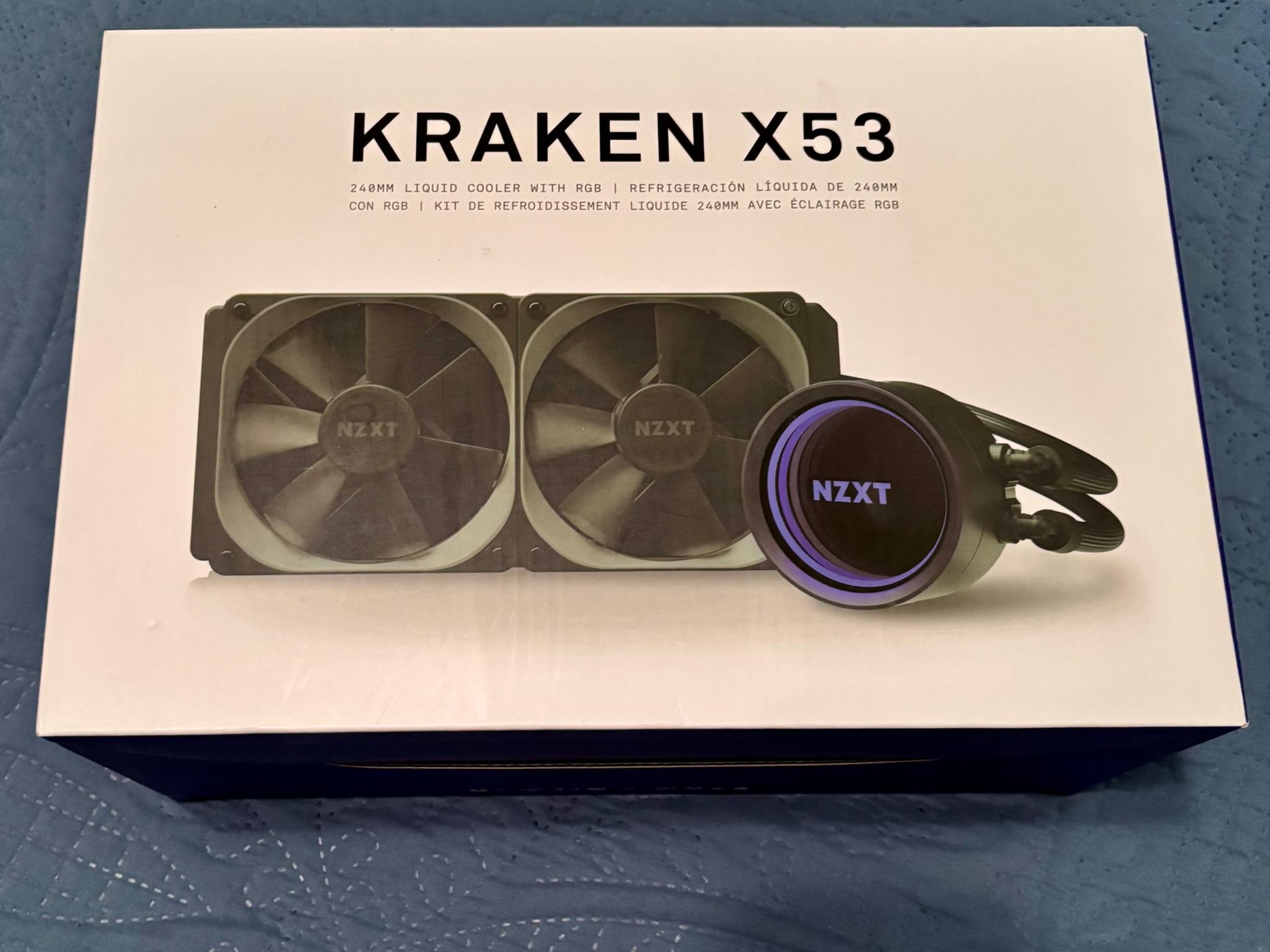 NZXT Kraken X53 RGB 240mm AIO Liquid CPU Cooler – LGA1700 & AM4 Support