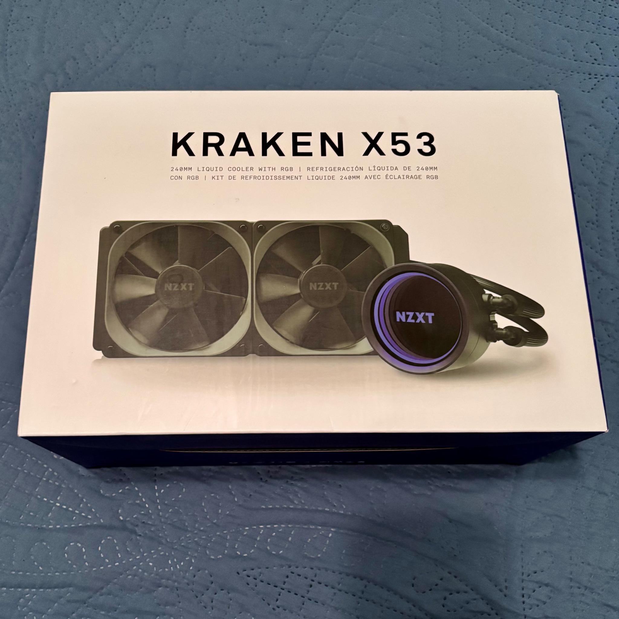 NZXT Kraken X53 RGB 240mm AIO Liquid CPU Cooler – LGA1700 & AM4 Support