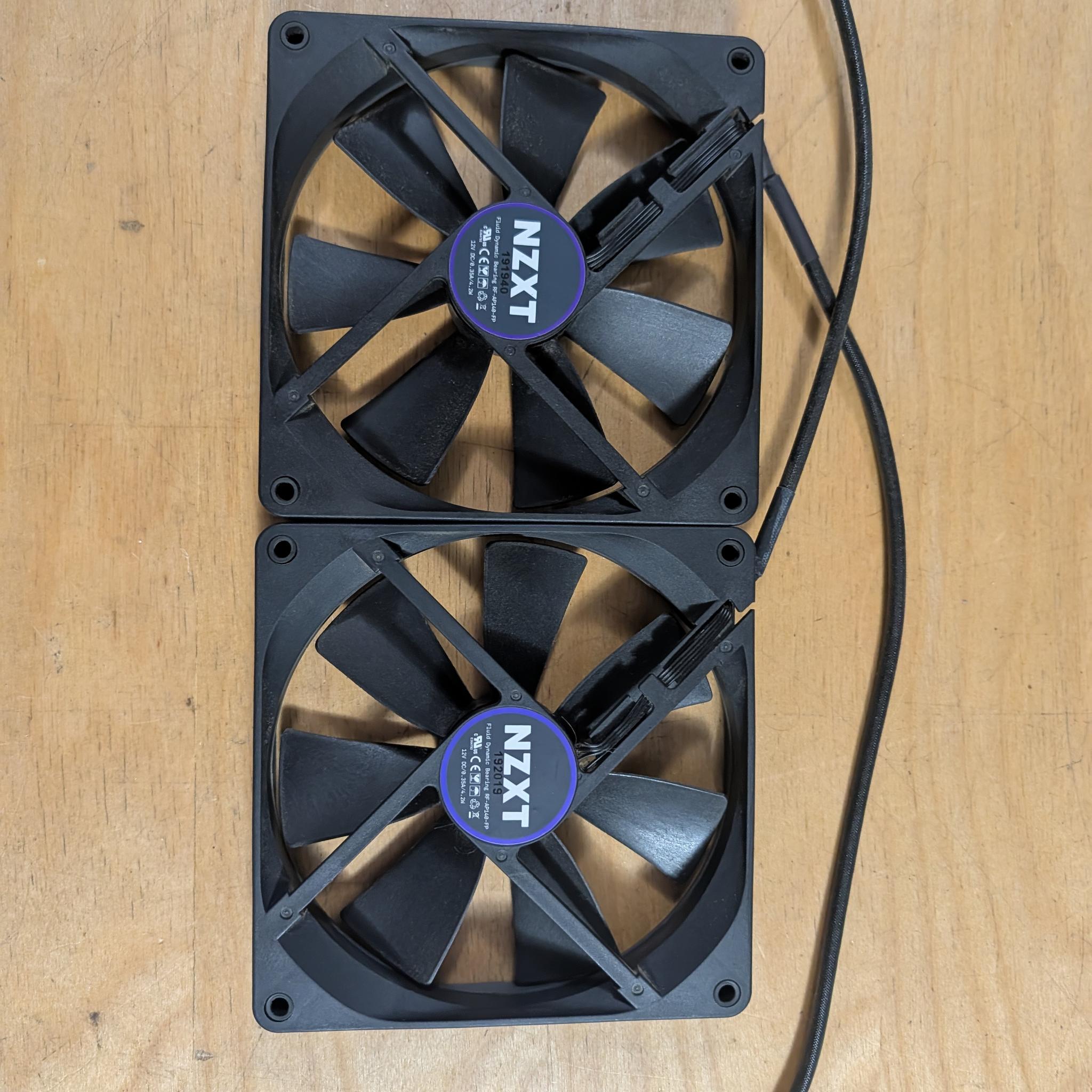 2x 140MM NZXT black AIO fans