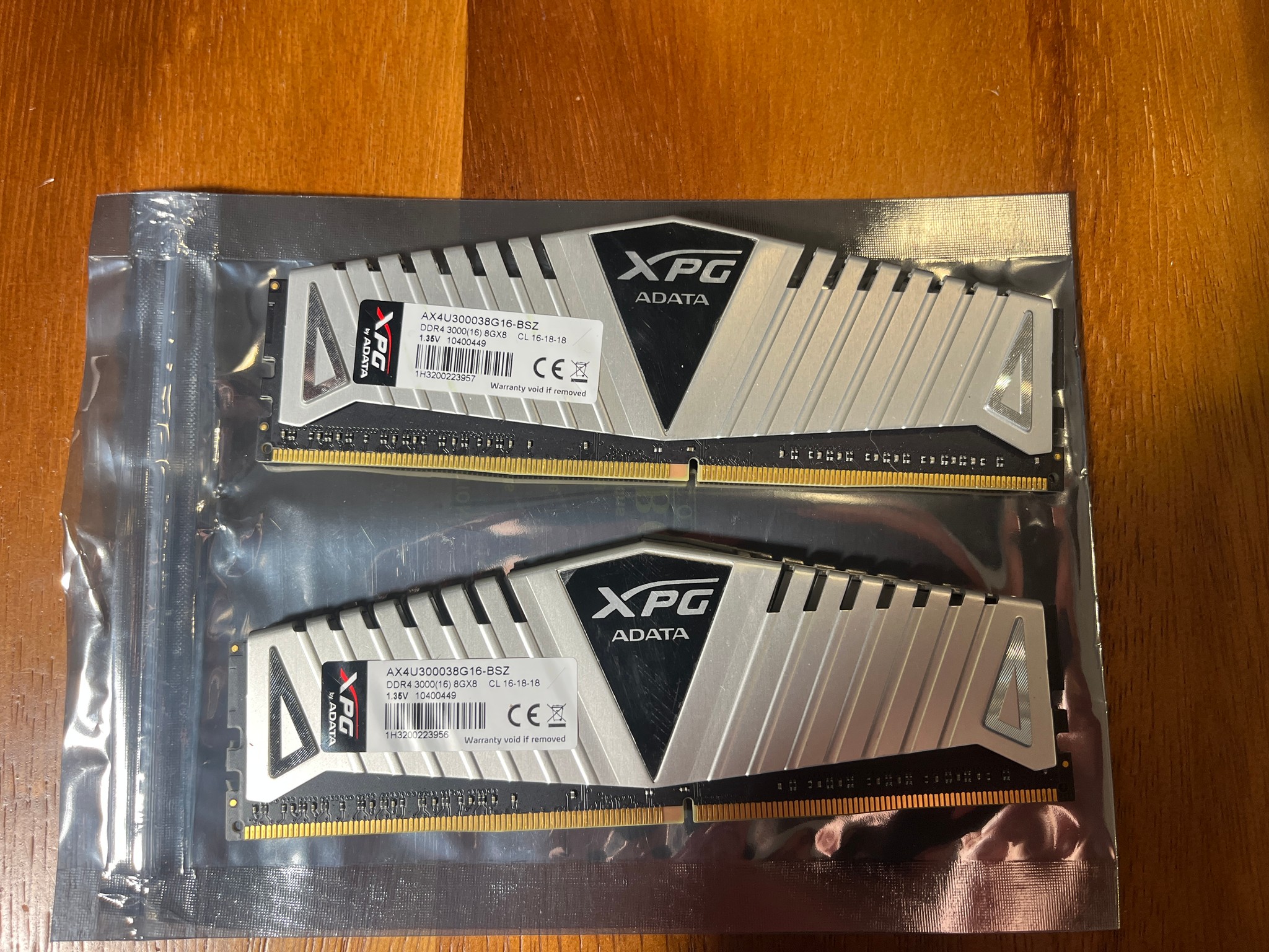 ADATA XPG DDR4 3000 16GB (2x8GB) DIMM Desktop Memory Kit AX4U300038G16-BSZ
