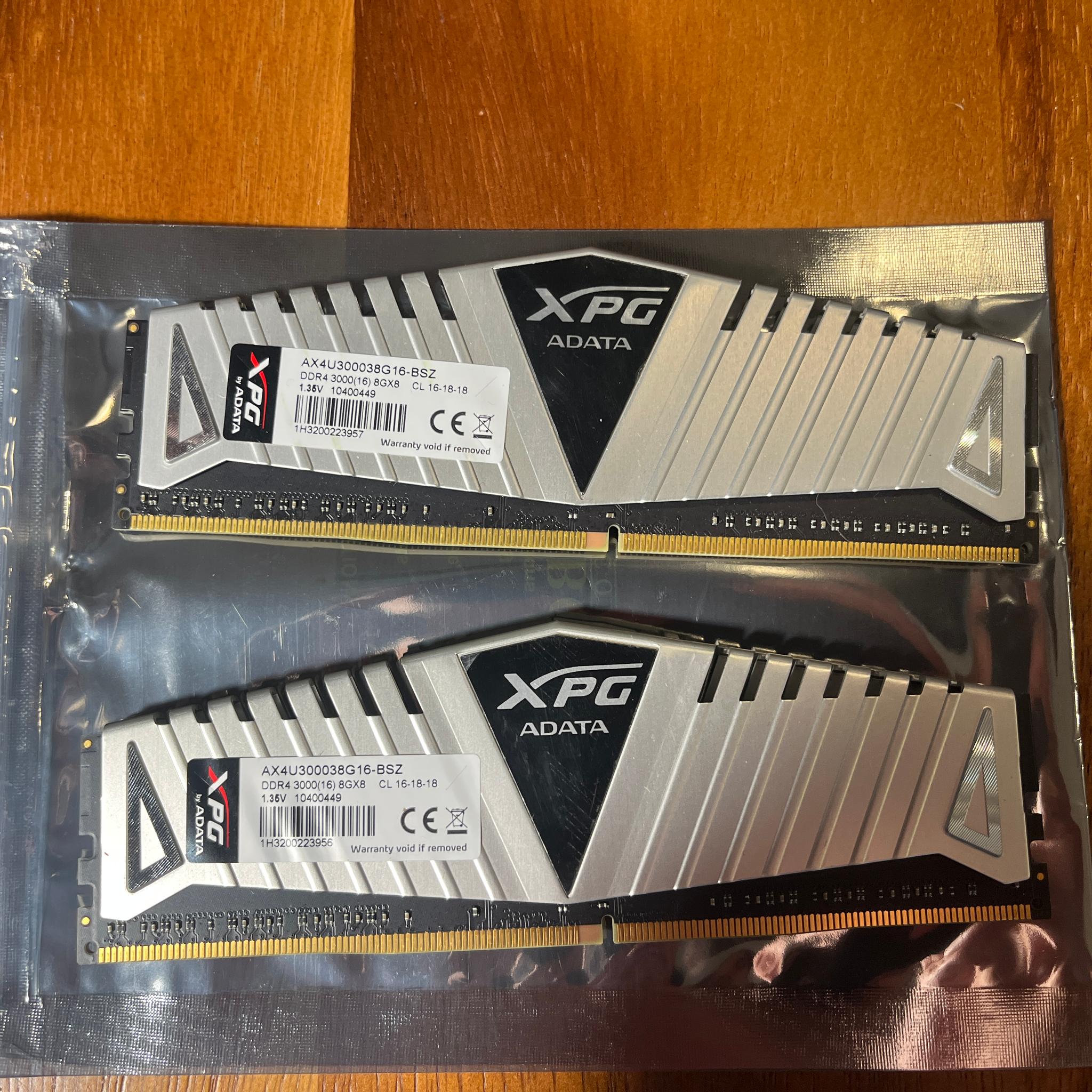 ADATA XPG DDR4 3000 16GB (2x8GB) DIMM Desktop Memory Kit AX4U300038G16-BSZ