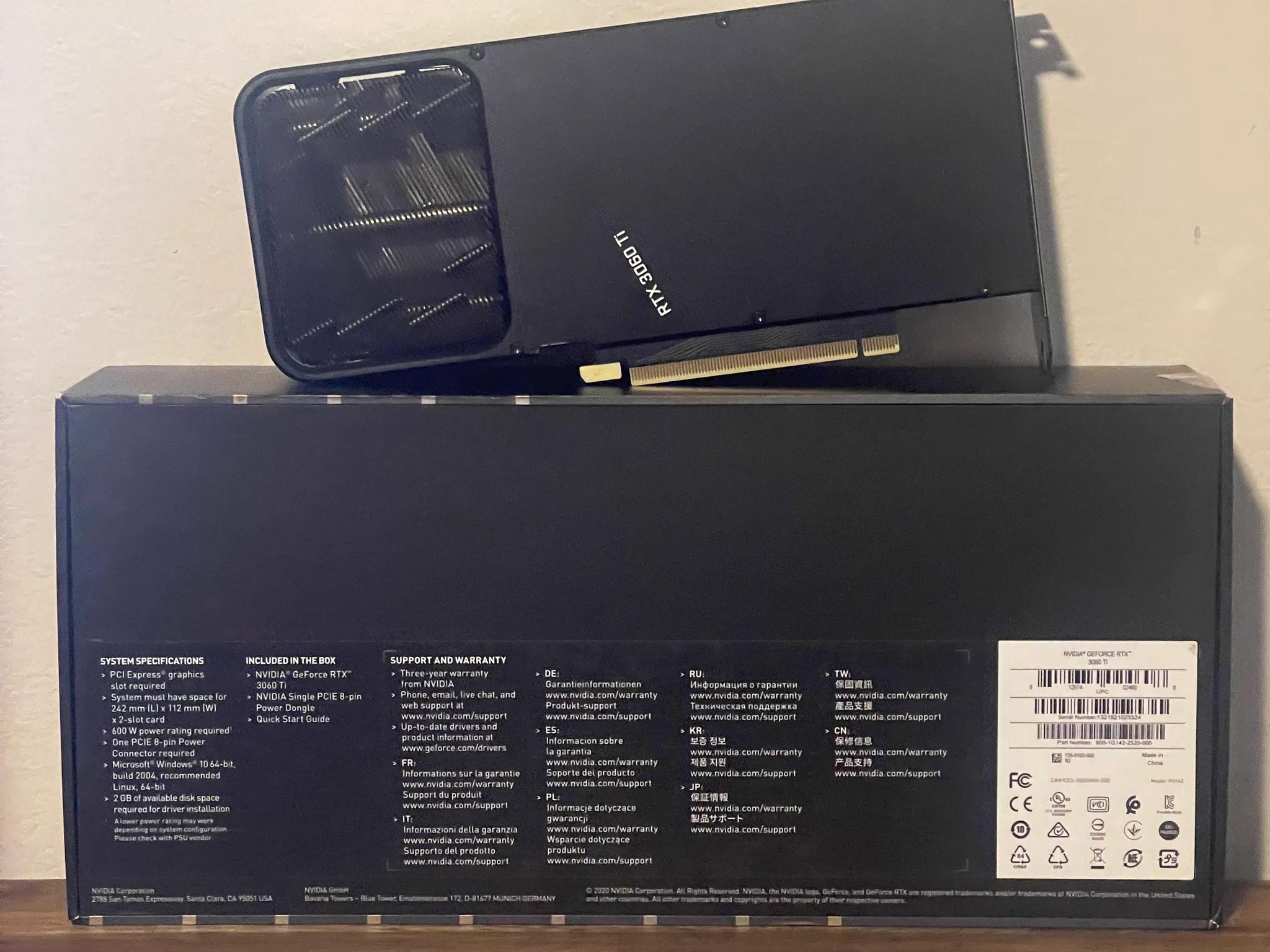 NVIDIA GeForce RTX 3060 Ti Founders Edition 8GB GDDR6