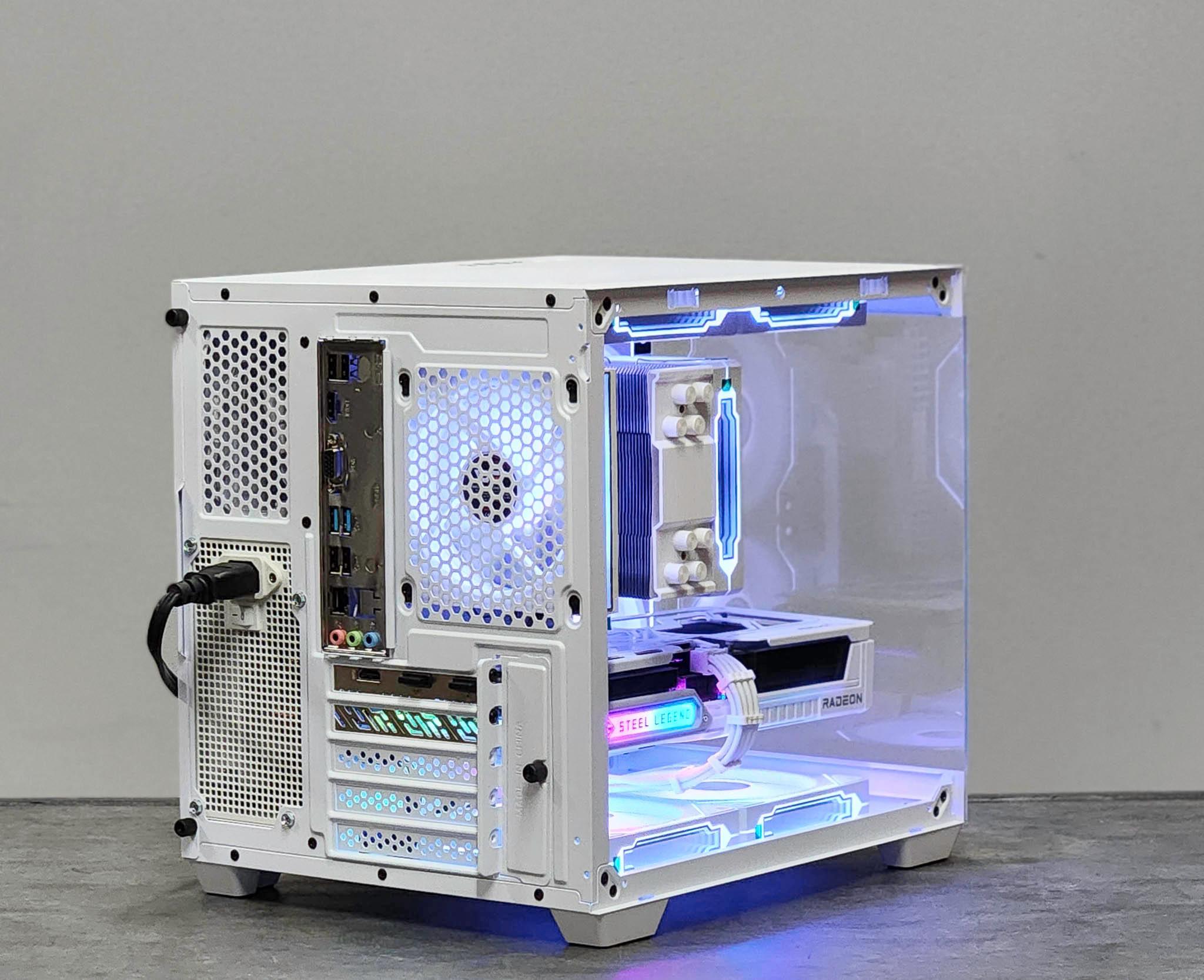ALL WHITE Custom Gaming PC | Ryzen 5 5500 | RX 9060 XT 8GB | 16GB DDR4 | 1TB SSD | Win 11 Pro