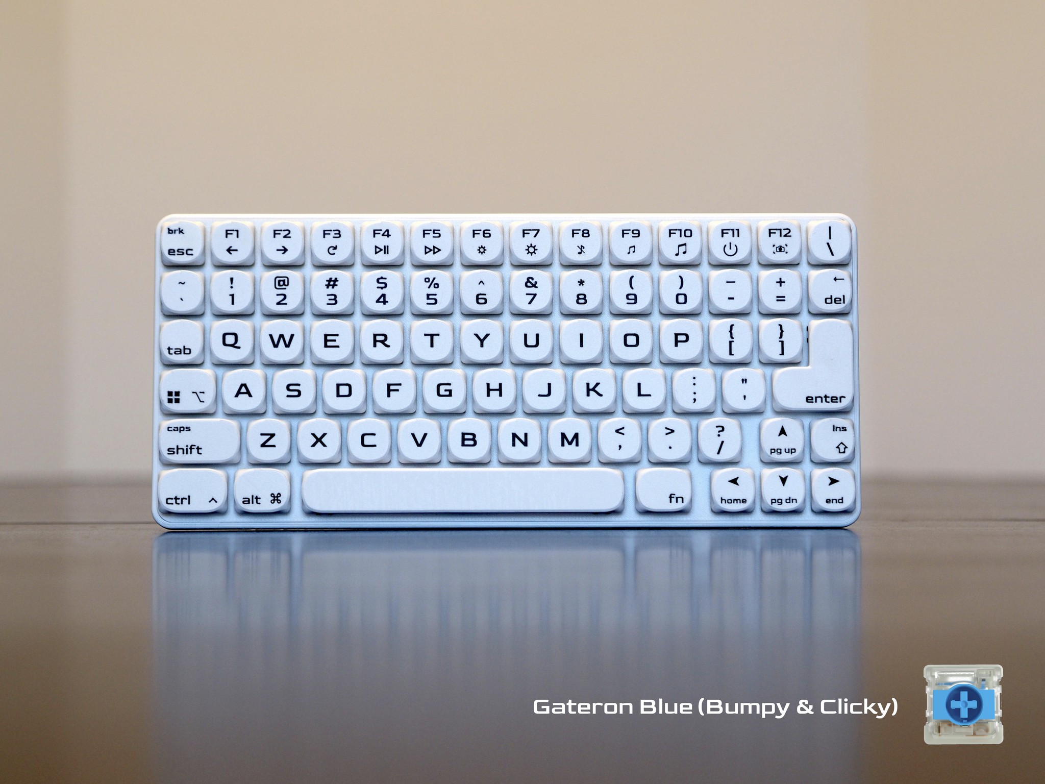 Low Profile 74-key Wired Mechanical Keyboard • Hot Swappable, Hand Assembled, Gaming, Travel, USB-C