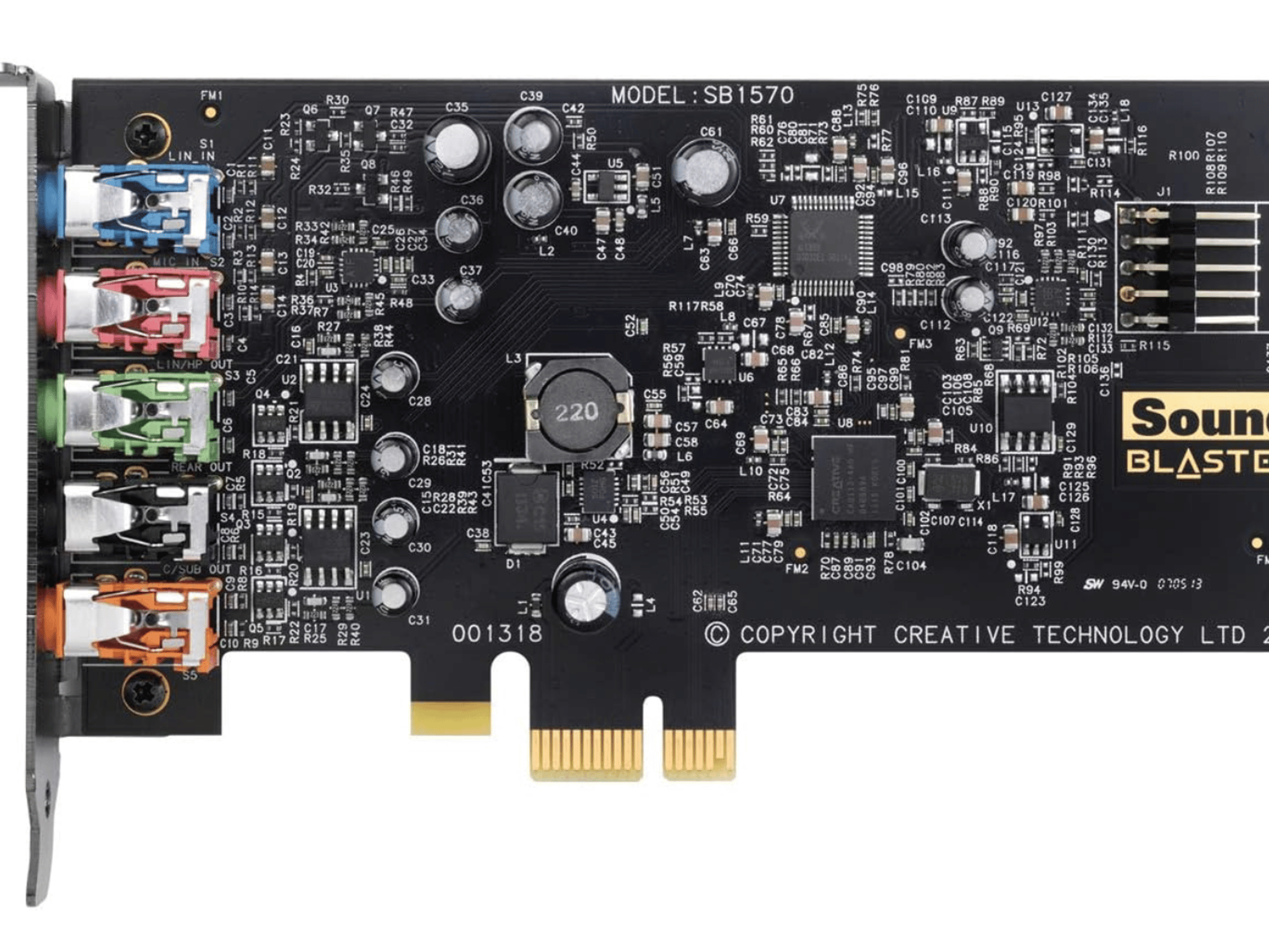 NEW Creative Sound Blaster Audigy FX 5.1 PCIe Sound Card with 600-ohm Headphone Amp