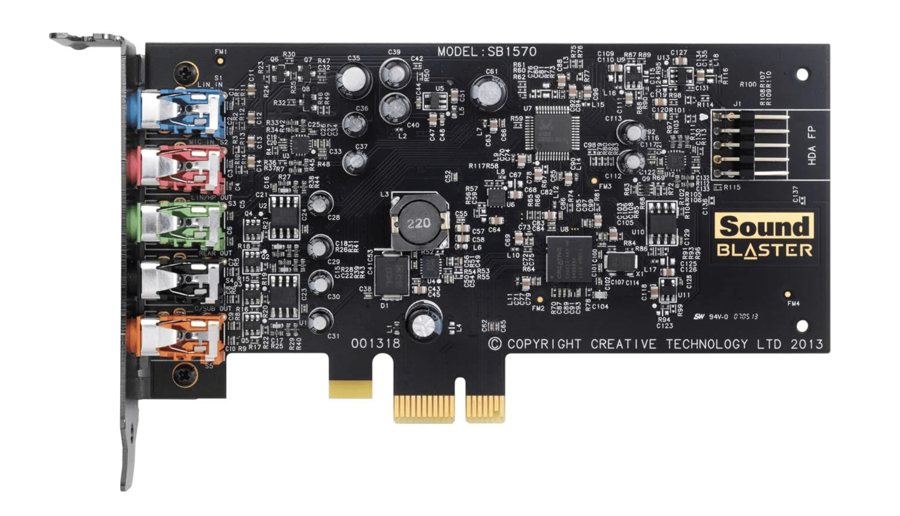 NEW Creative Sound Blaster Audigy FX 5.1 PCIe Sound Card with 600-ohm Headphone Amp