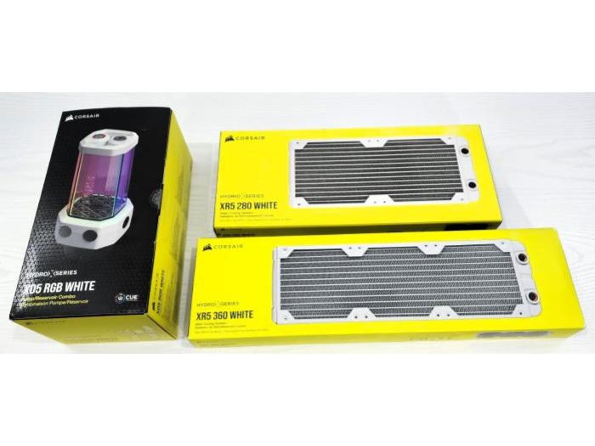 ALL NEW White Corsair Radiators and Pump/Reservoir Combo