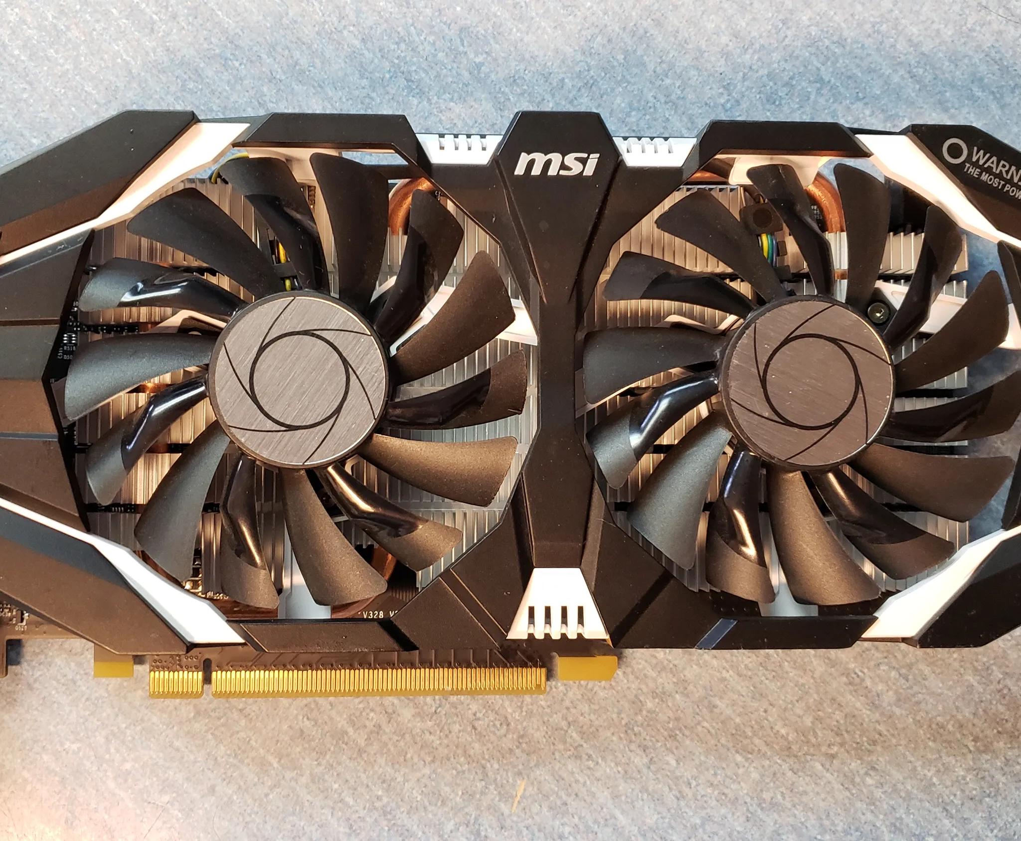 MSI Nvidia GeForce GTX 1060 6GT OCV1 6GB GDDR5 PCIe x16 Graphics Card
