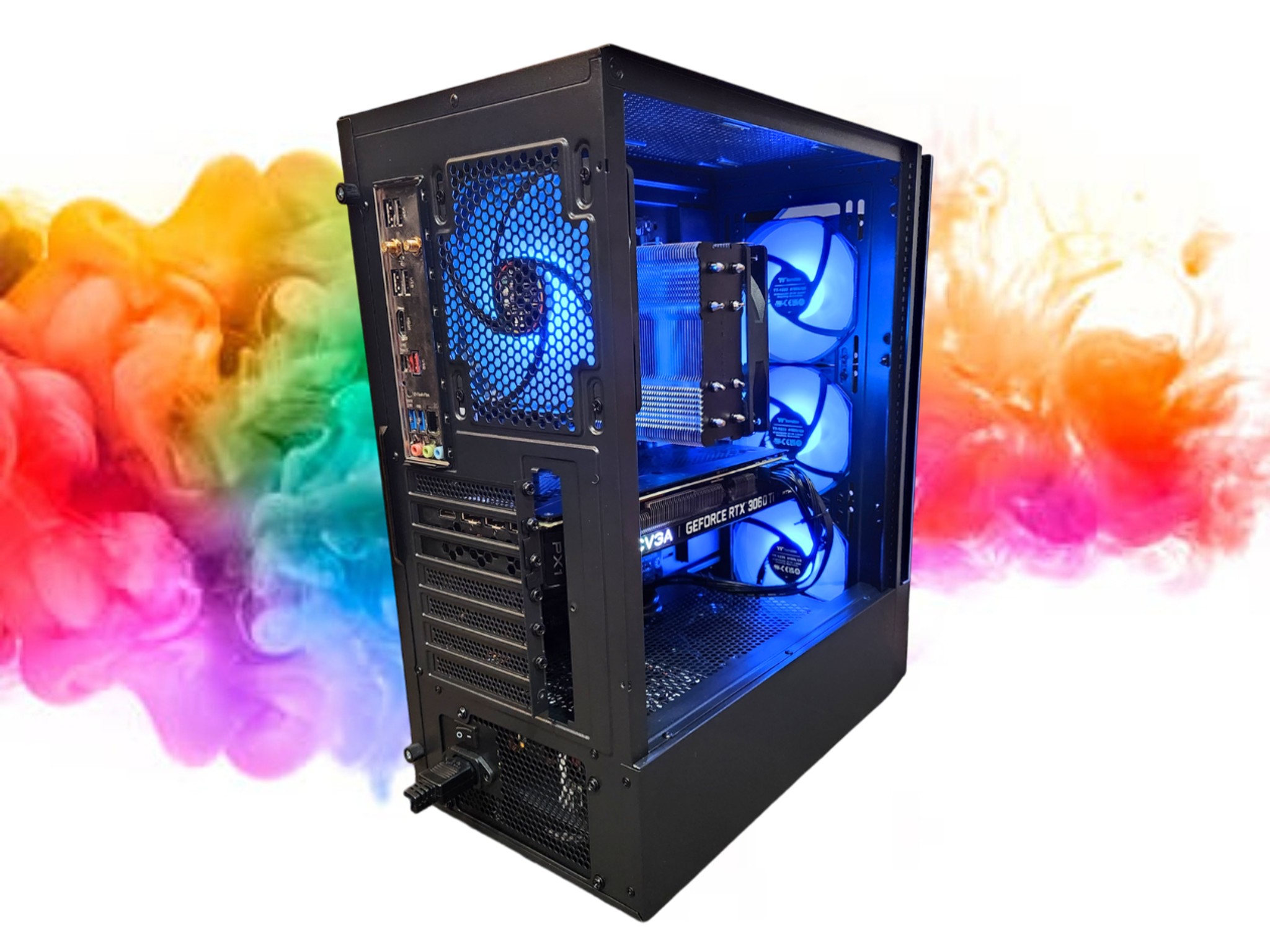 SALE: RTX 3060 TI + Ryzen 7 3800x + 16GBs DDR4 RAM + 512GB SSD + 5 RGB Fans ( Black RGB Gaming PC )