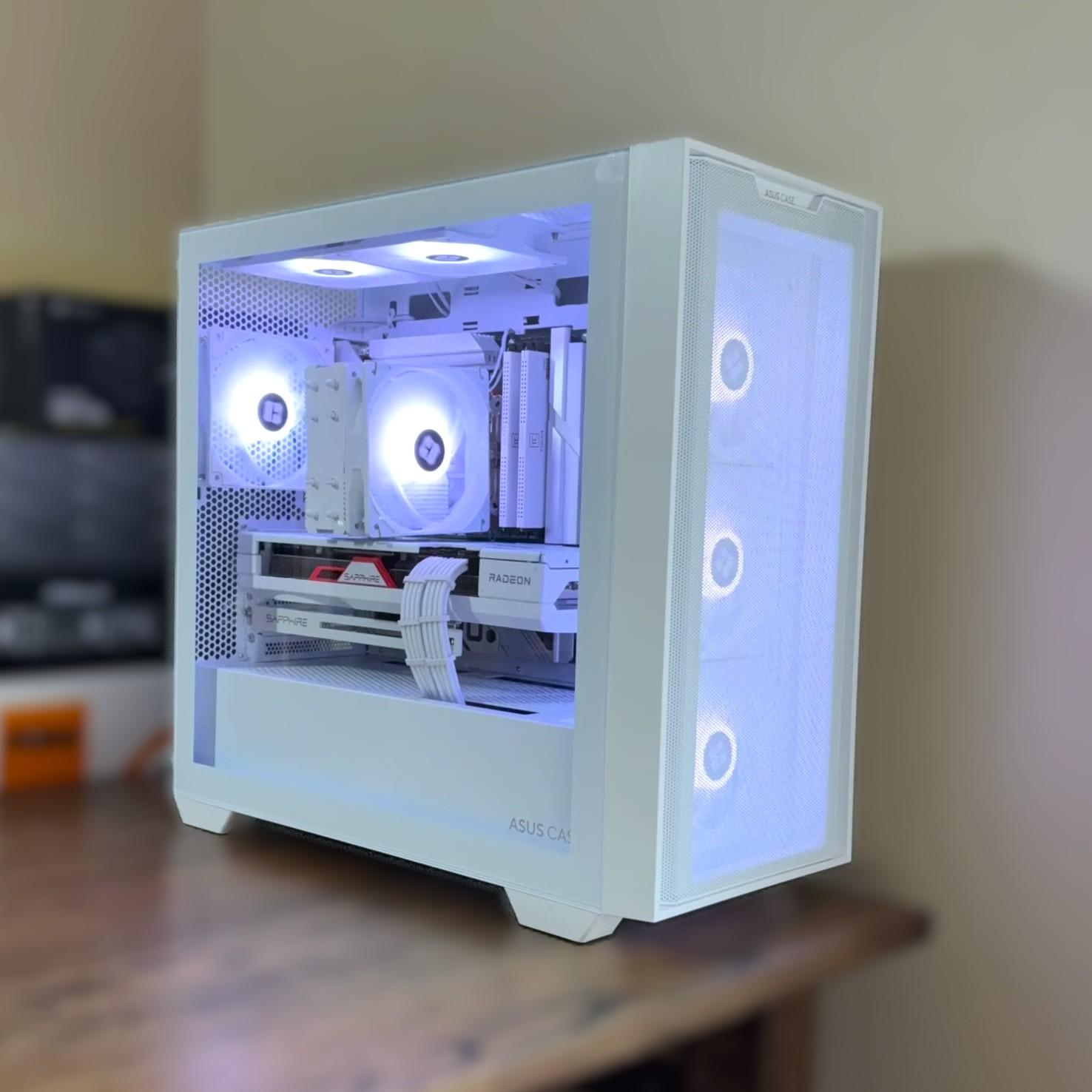 Project Zero | 7800xt | r5 7500f | back connect BTF | Asus A21 mATX | RGB | WiFi | AM5 | 1440p 4k HD