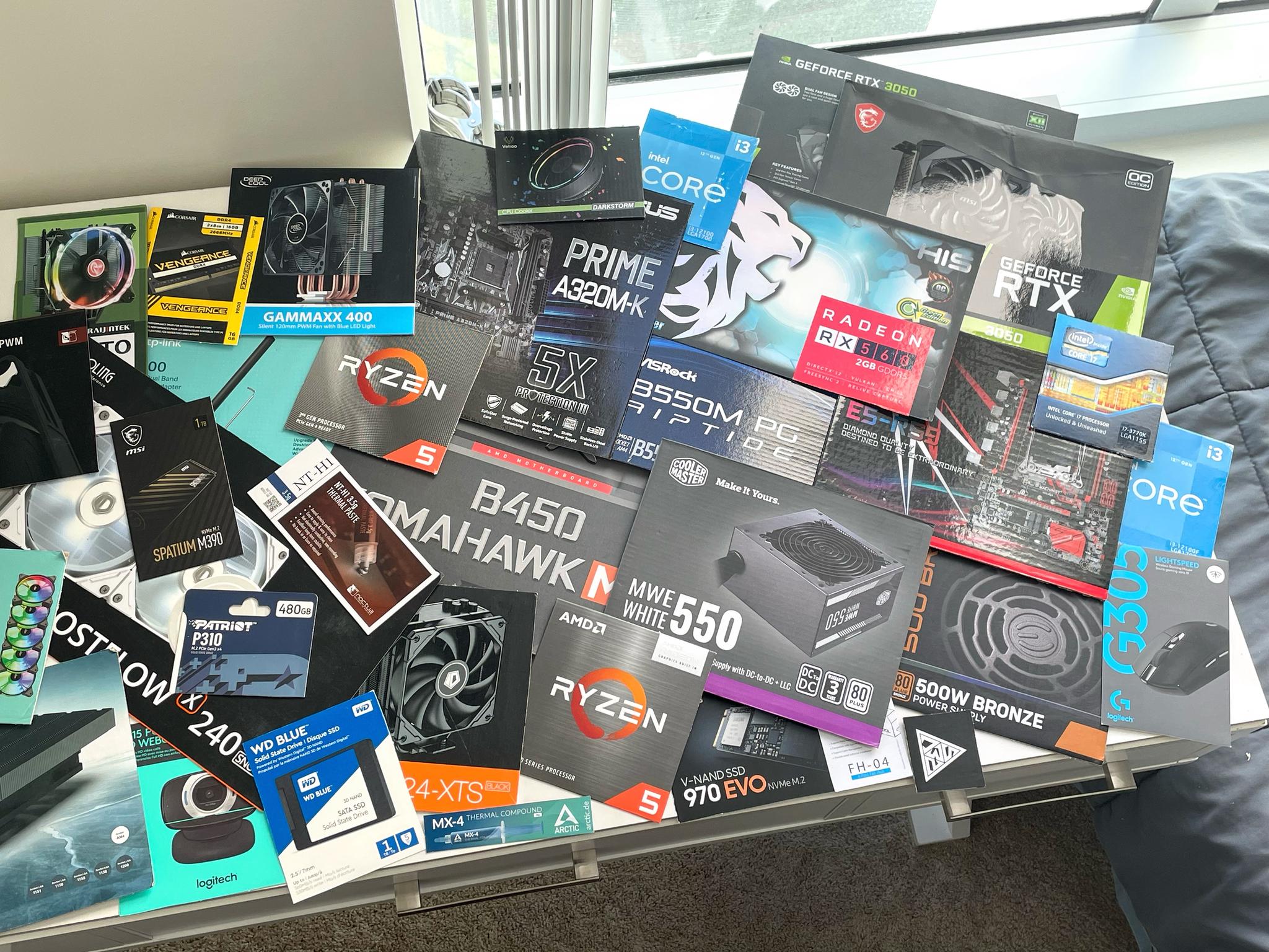 PC Parts Computer Component Boxes