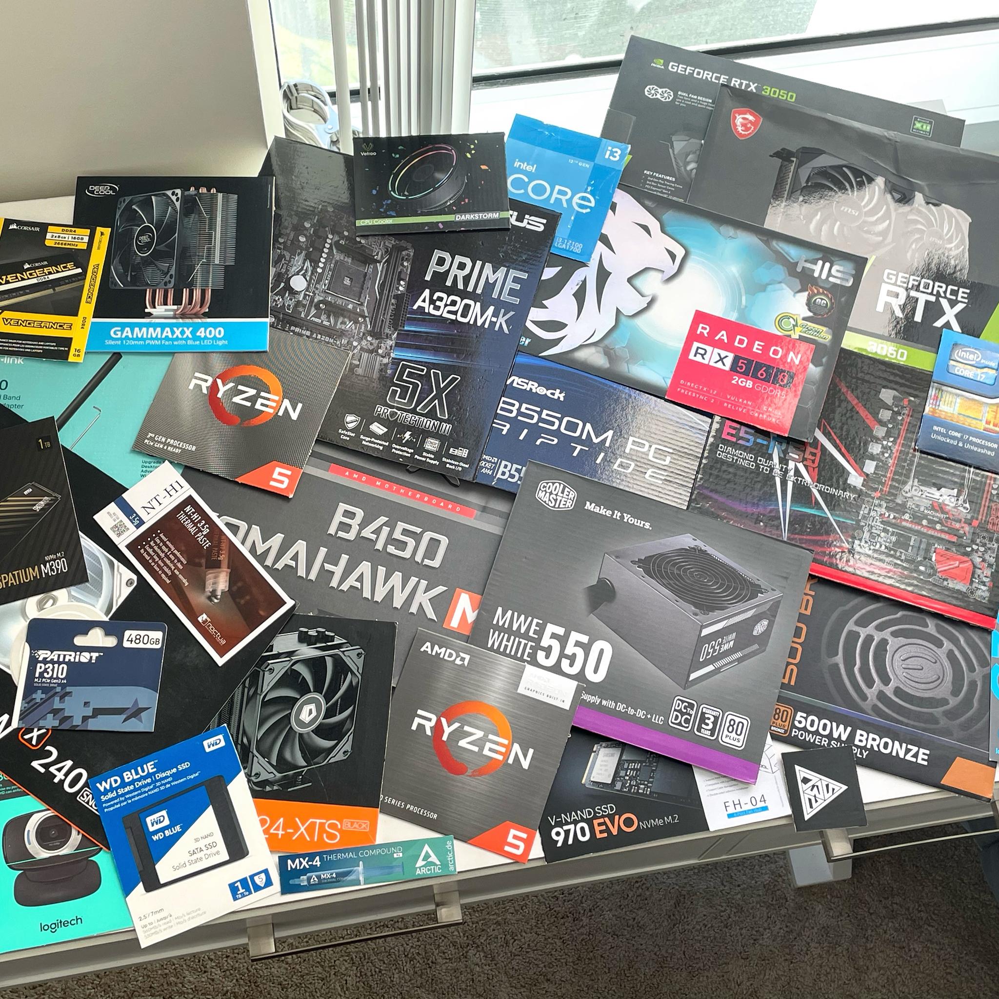 PC Parts Computer Component Boxes