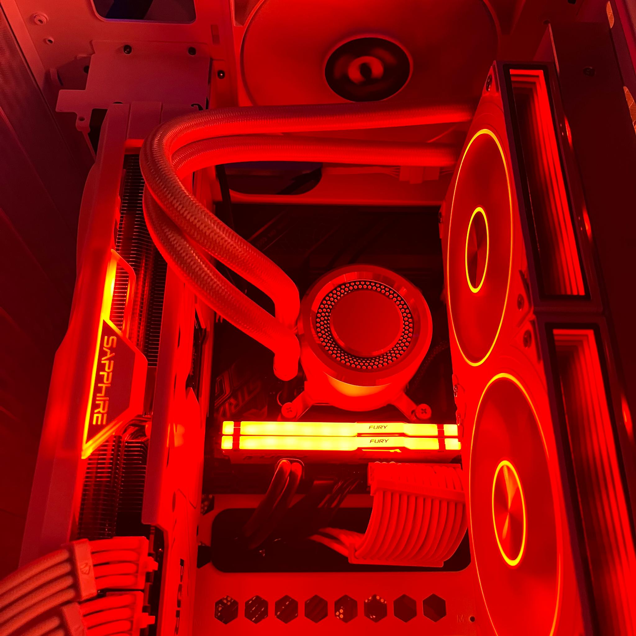 WHITE GAMING PC BUILD | I5 12600KF | SAPPHIRE PURE 7800XT | DDR5 32GB | 1TB SSD | RGB