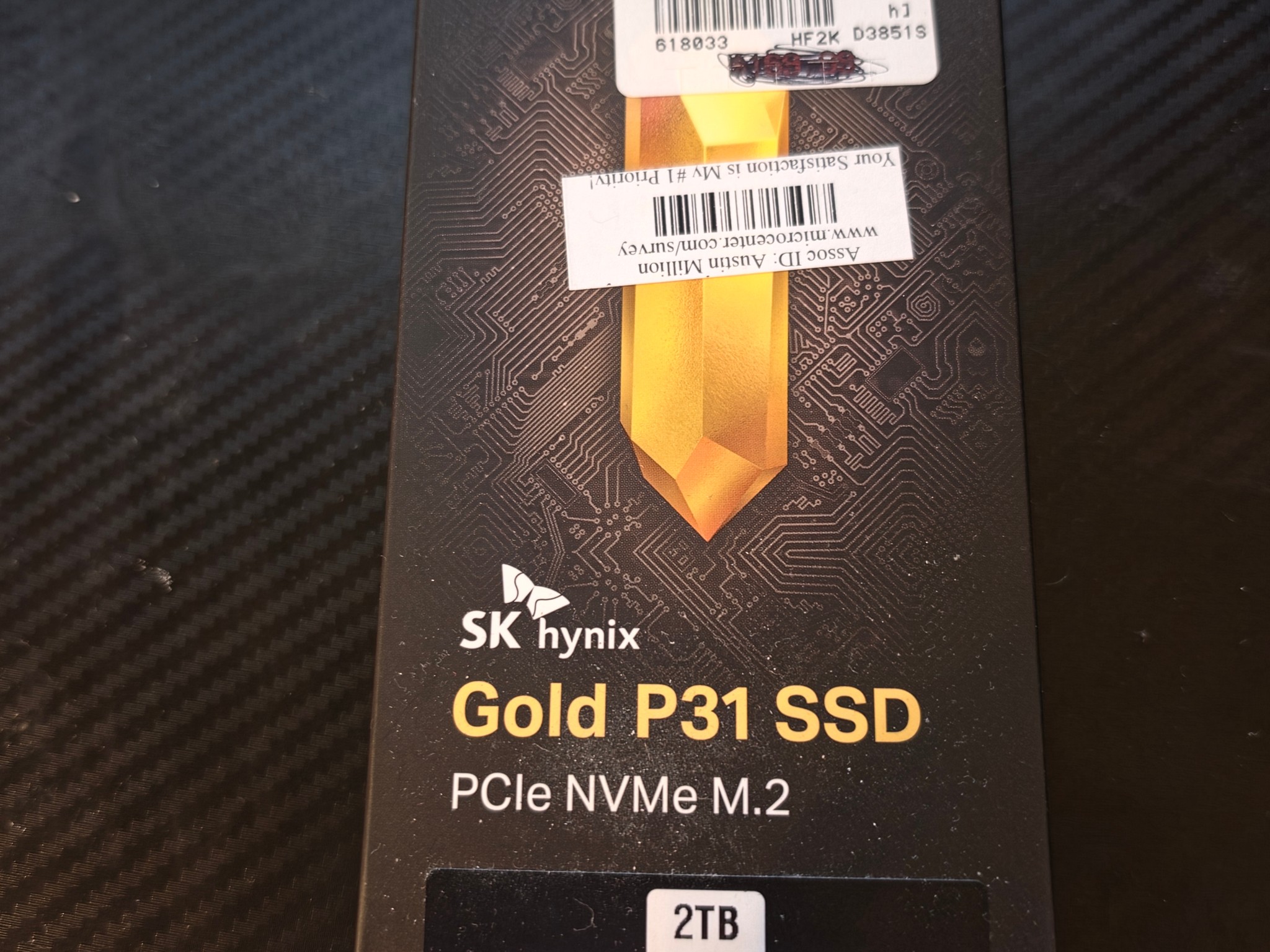 SK hynix Gold P31 2TB NVMe M.2 SSD PCIe Gen3 Internal Solid State Drive