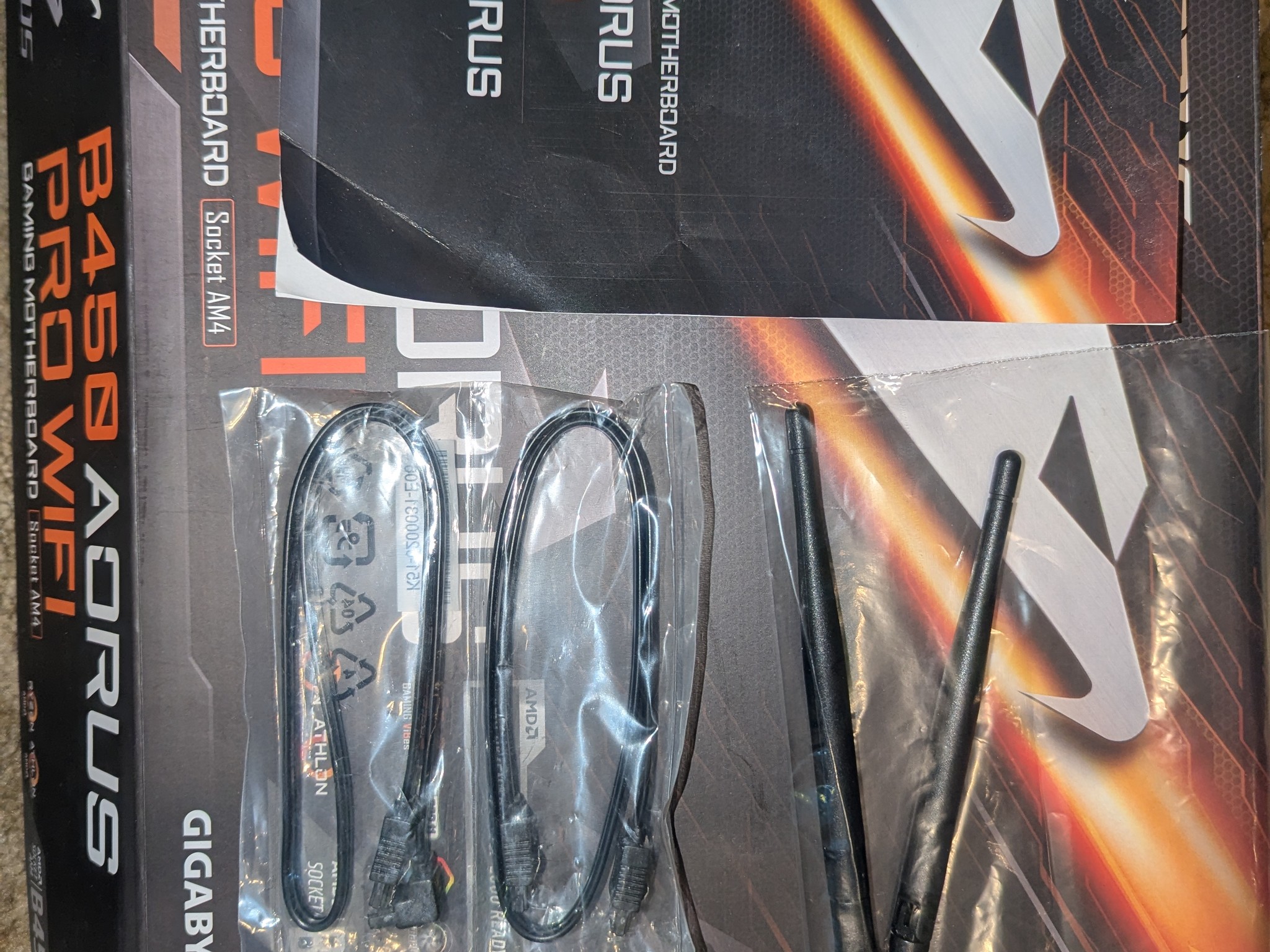 Gigabyte B450 Aorus Pro Wifi with Ryzen 2600x CPU
