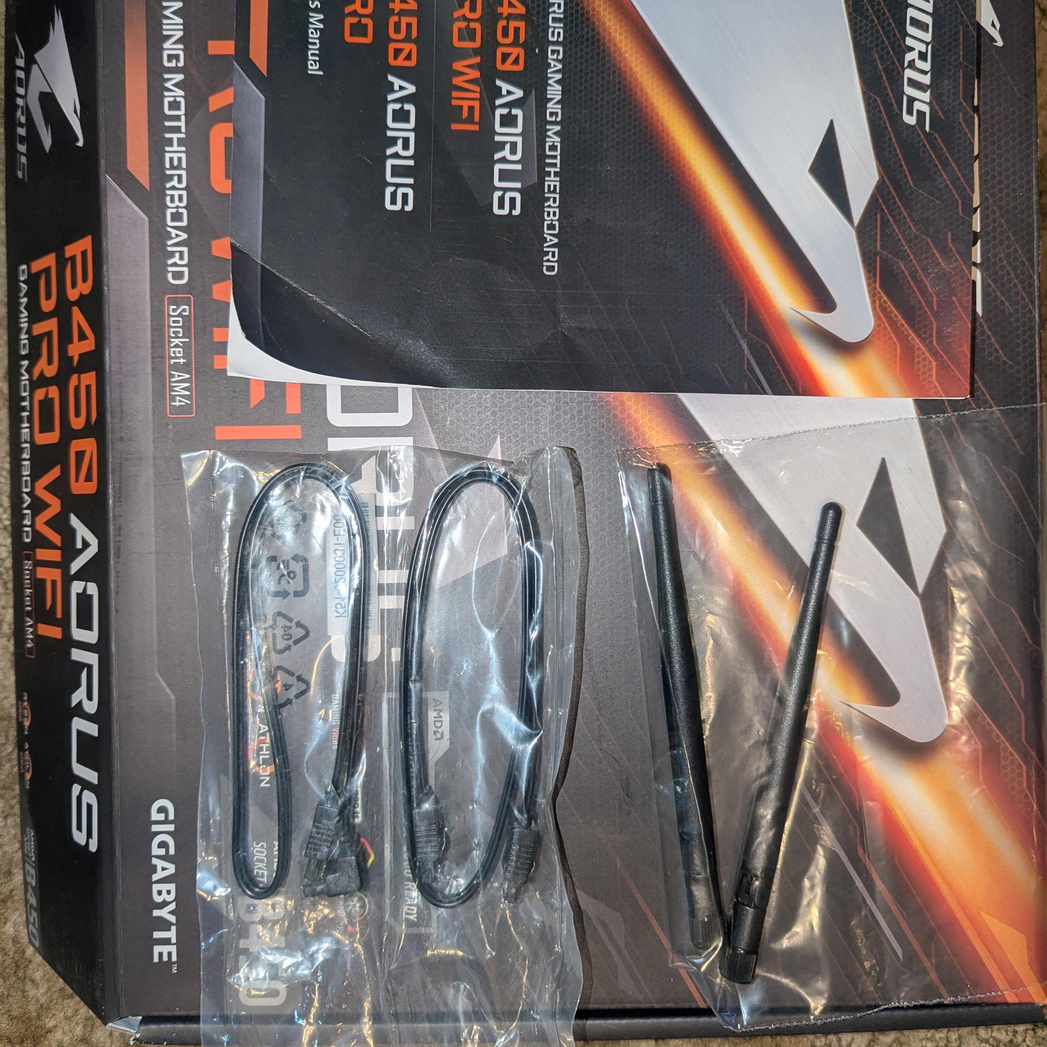 Gigabyte B450 Aorus Pro Wifi with Ryzen 2600x CPU