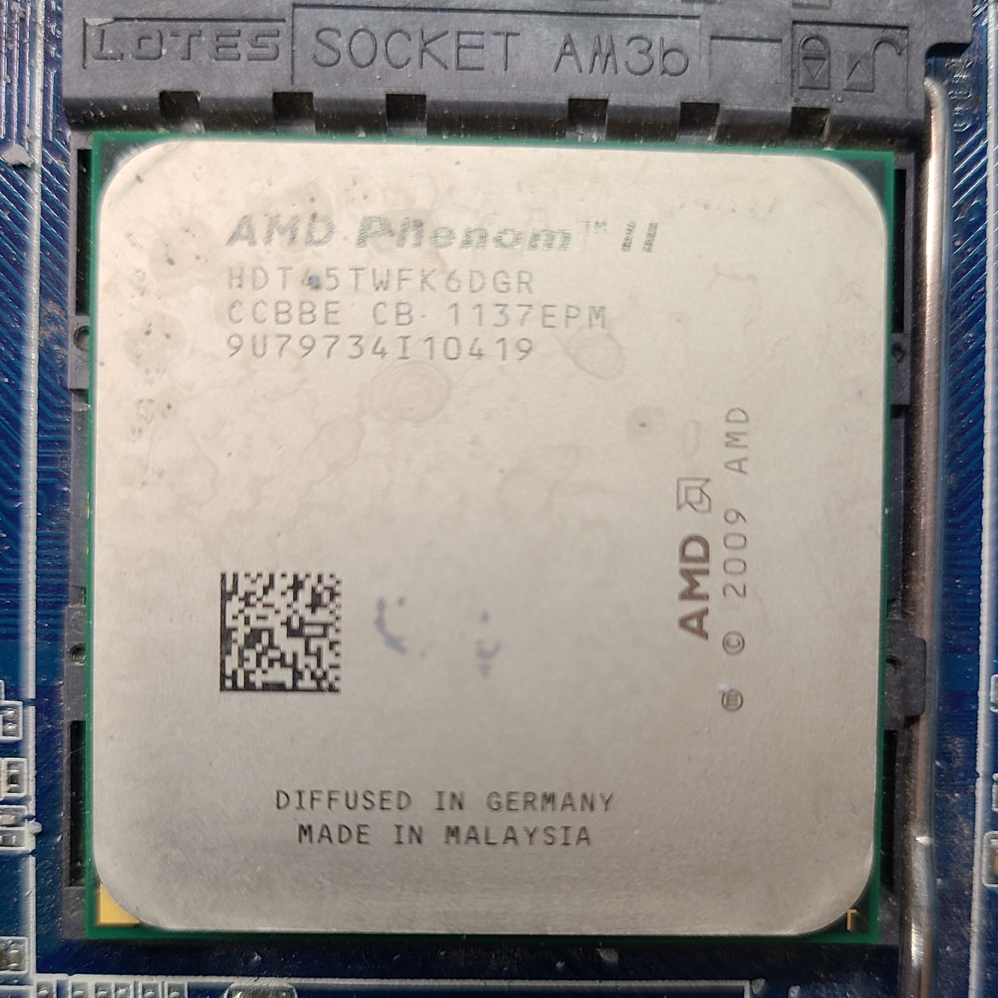 MOBO AMD Phenom II CPU & 8GB DDR3 Ram Combo