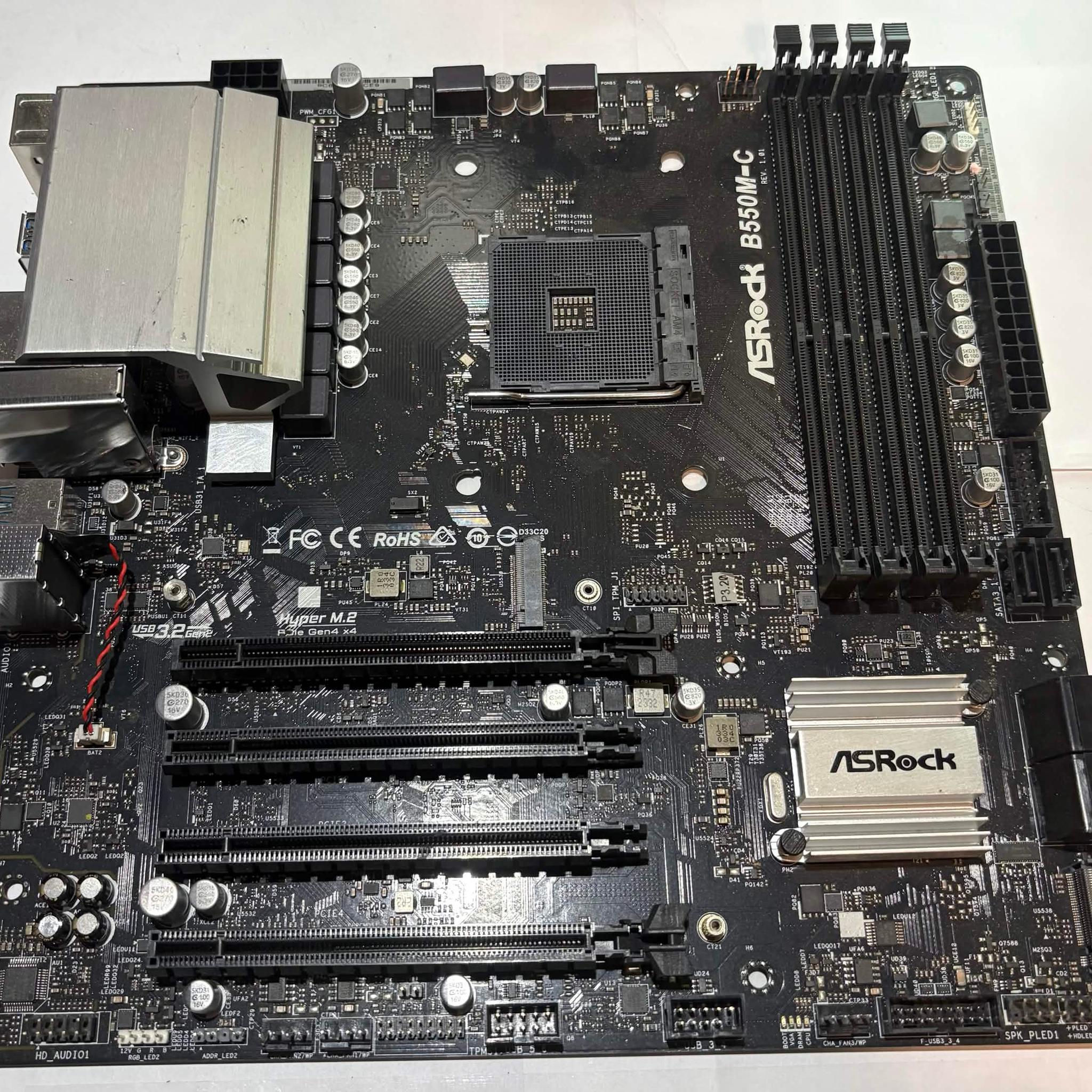 ASRock B550M-C AM4 Micro-ATX Motherboard | Ryzen 5000 Ready | PCIe 4.0 | Fully Tested
