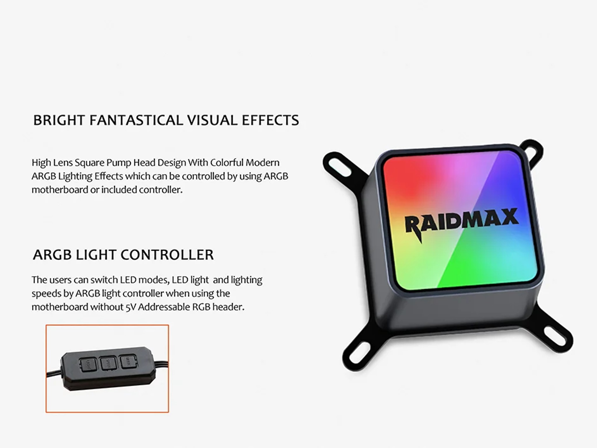 RAIDMAX TORNADO LC240 AIO COOLER! ARGB 240MM AIO CPU COOLER!