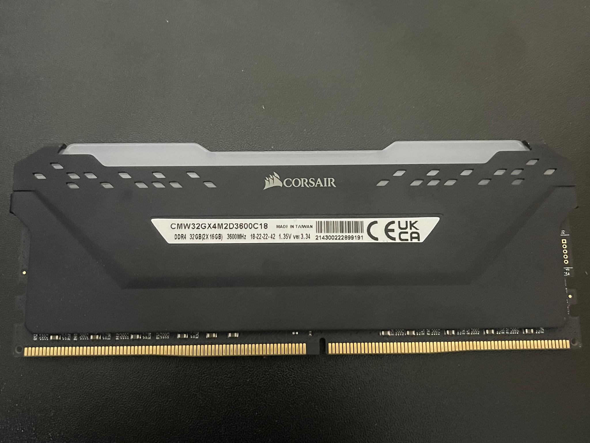 Corsair Vengeance Pro RGB 16gb (1x16gb) 3600mhz