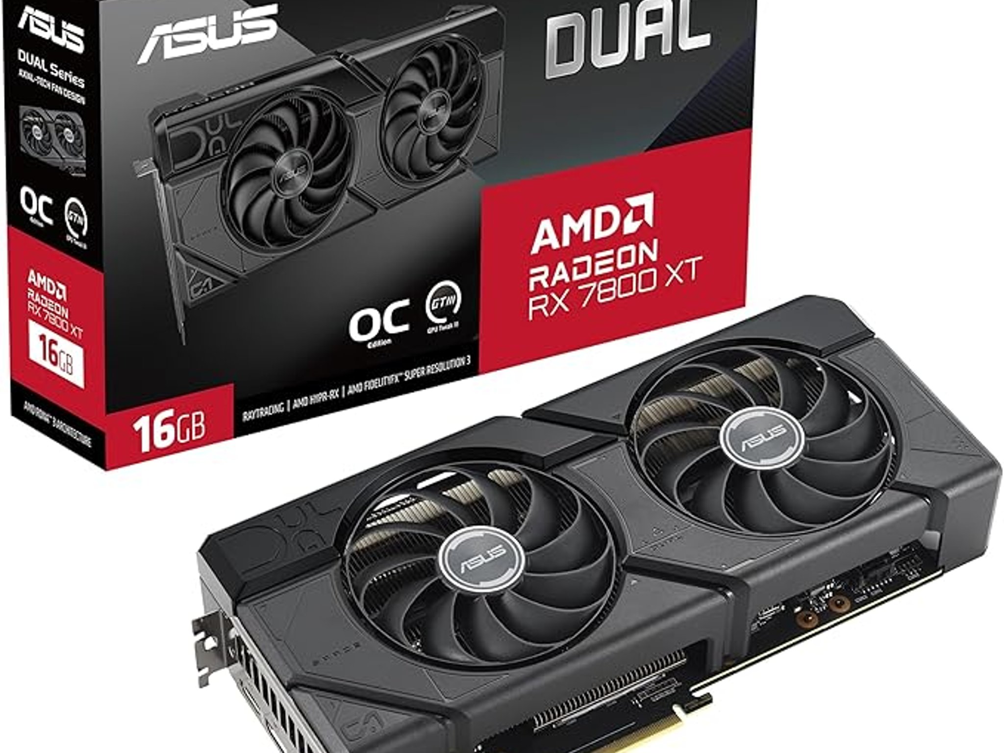 Asus DUAL OC Radeon RX 7800 XT GPU, Used-Like New