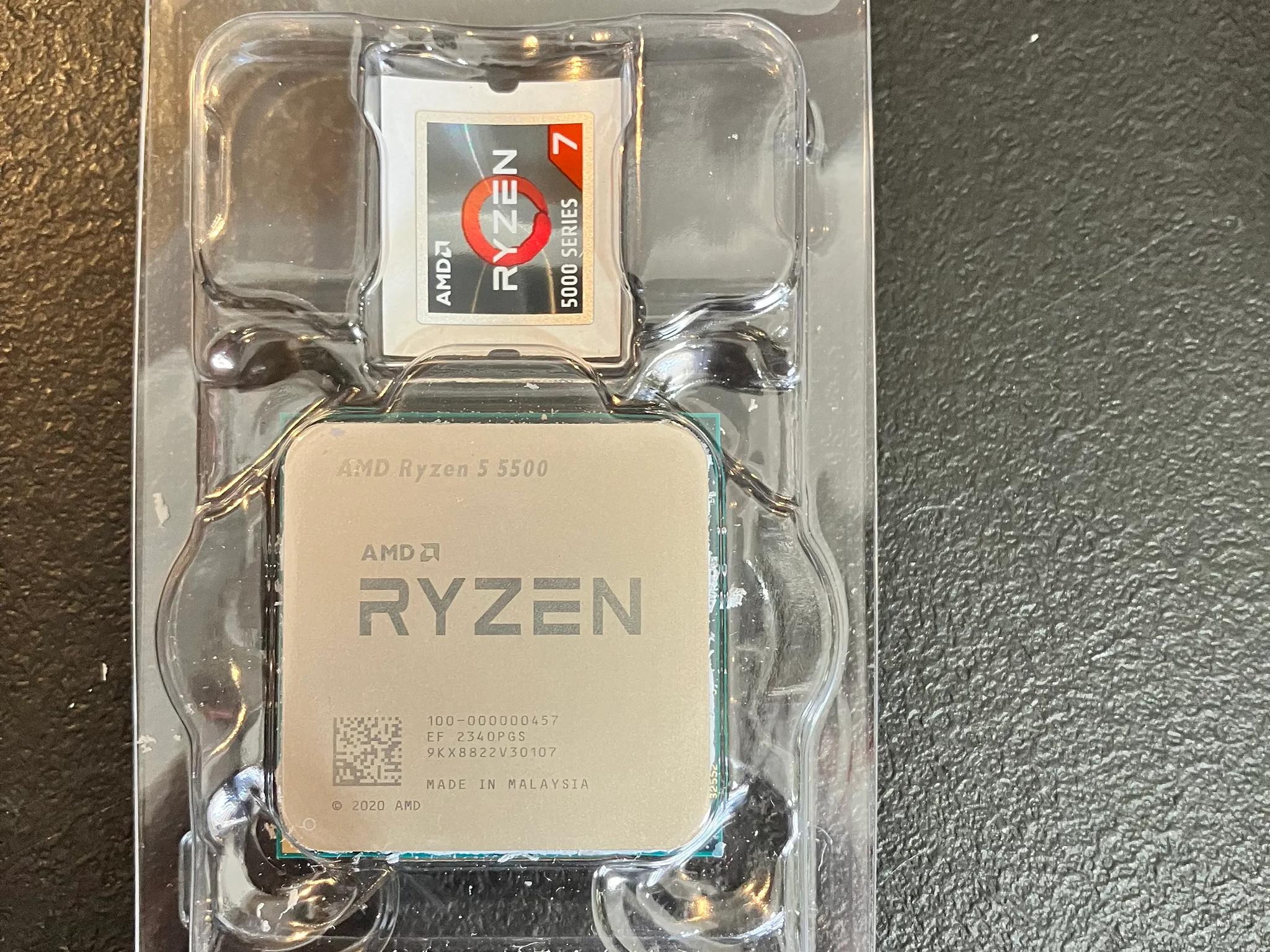 AMD Ryzen 5 5500 6 Core 12 Thread W/Out CPU Cooler