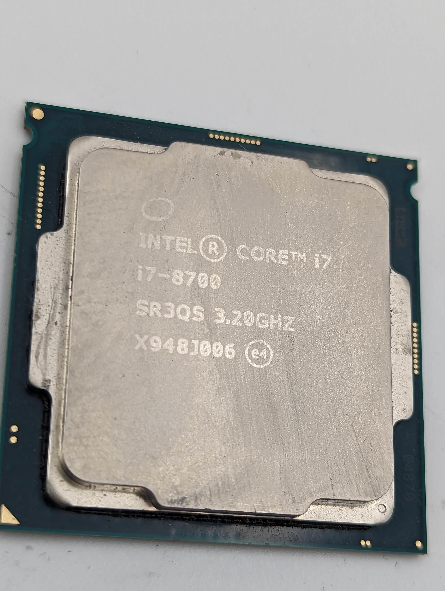 Intel i7-8700 3.2ghz 6 core CPU. LGA 1151