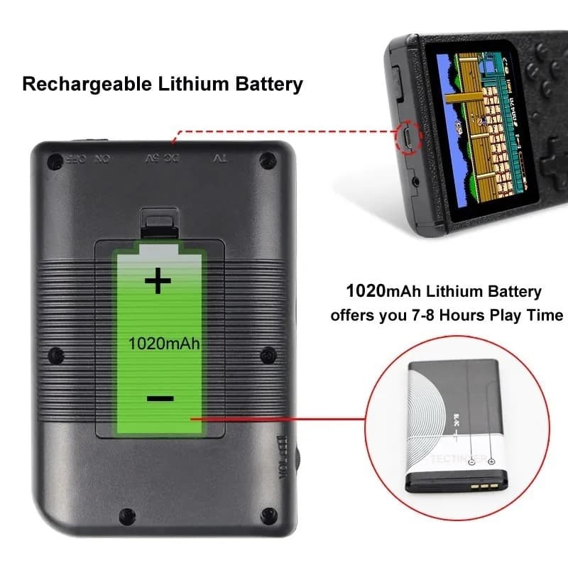 Retro Portable Gaming Handheld - Random Color!!