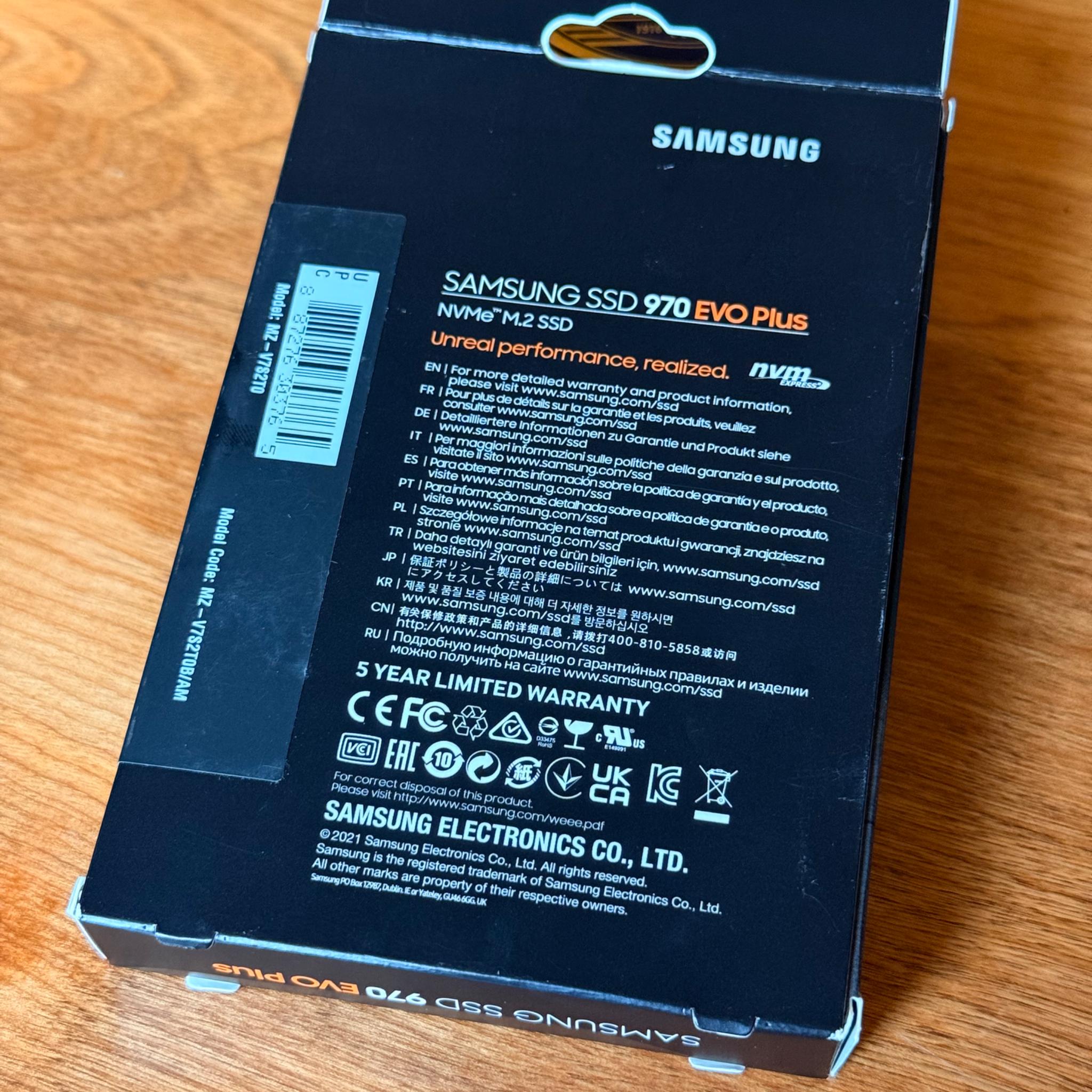 Brand New in box Samsung 970 Evo Plus NVME M.2 SSD 2 TB
