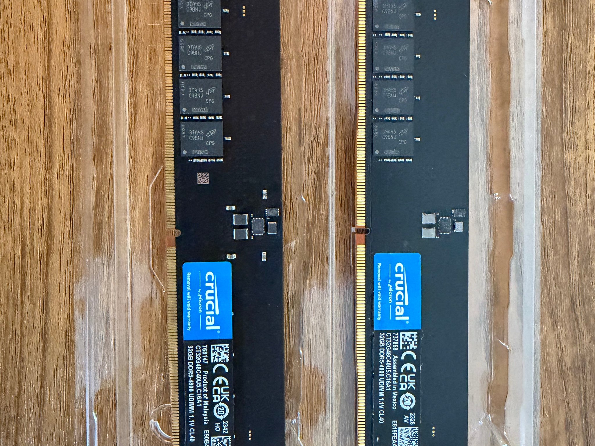 64gb (2x32gb) Crucial DDR5 4800mhz cl40
