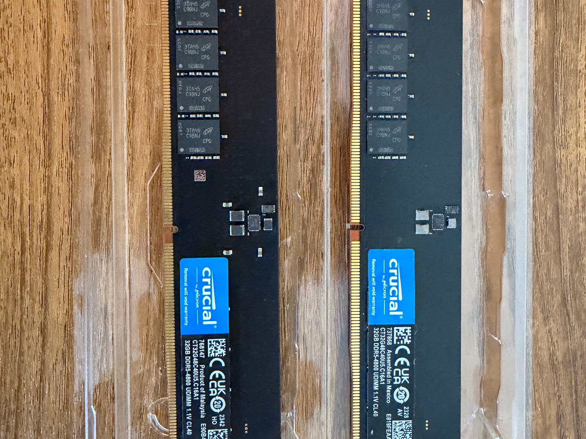 64gb (2x32gb) Crucial DDR5 4800mhz cl40